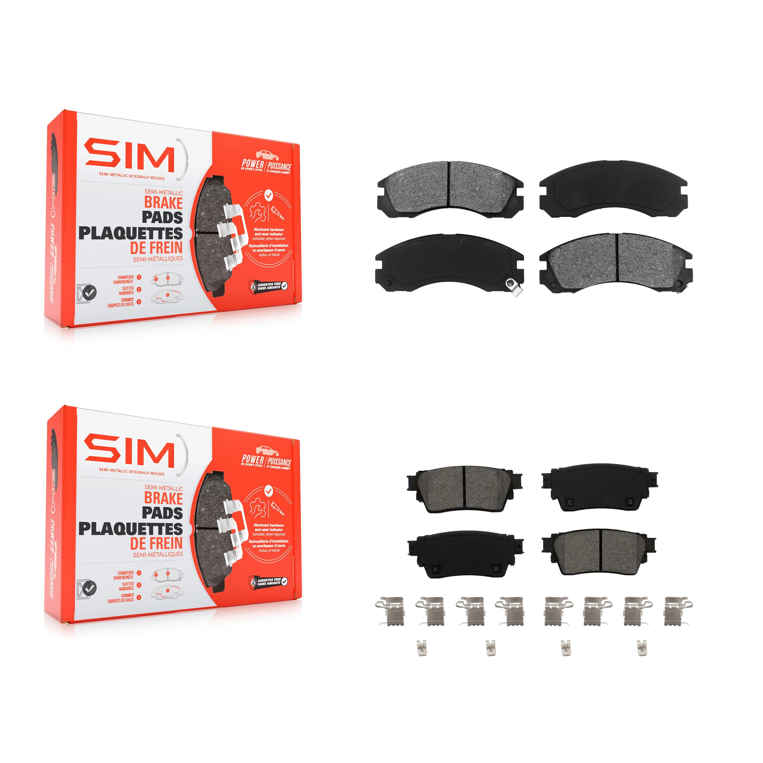 SIM - KSM-100562 - Front and Rear Disc Brake Pad Kits image 1