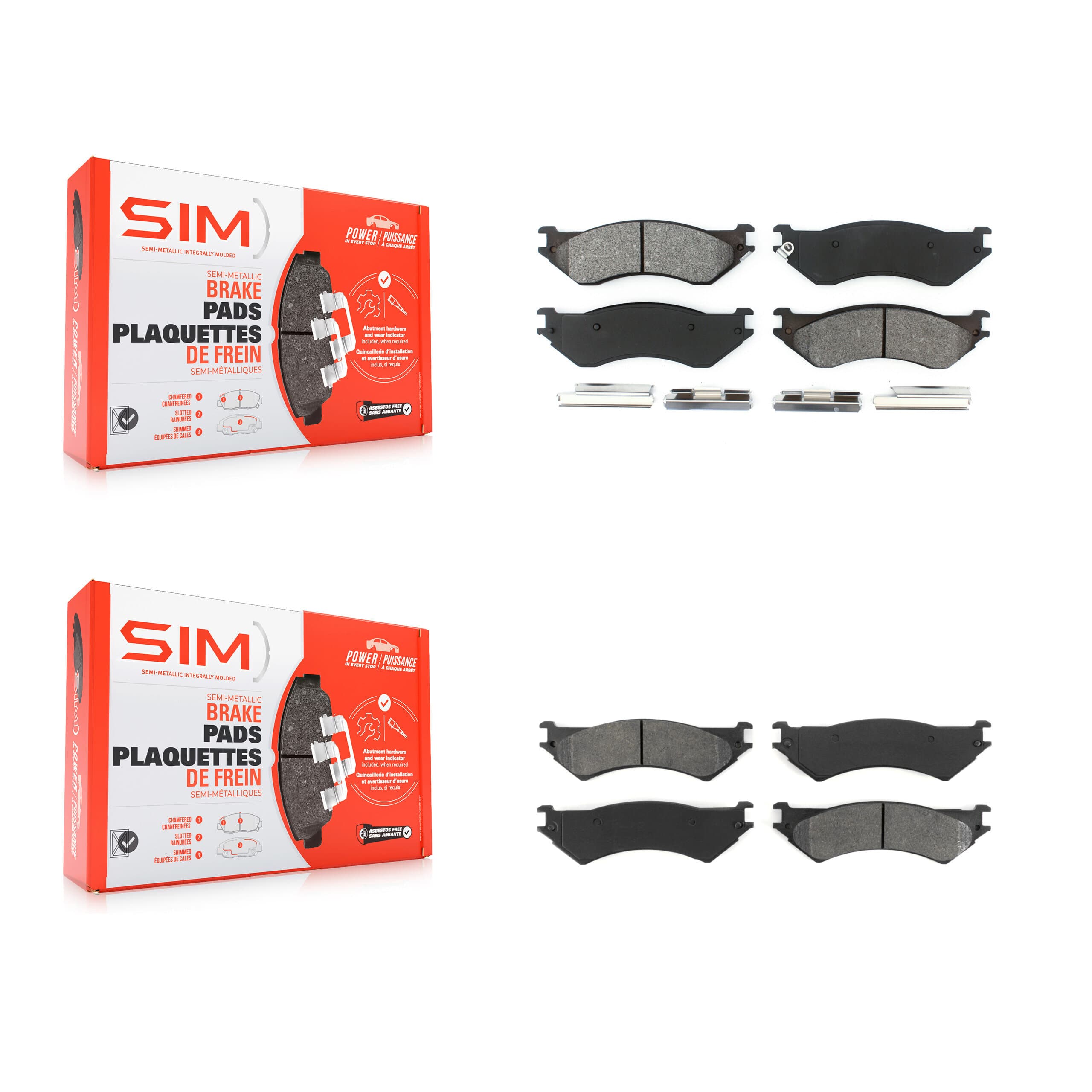 SIM - KSM-100571 - Front and Rear Disc Brake Pad Kits image 1