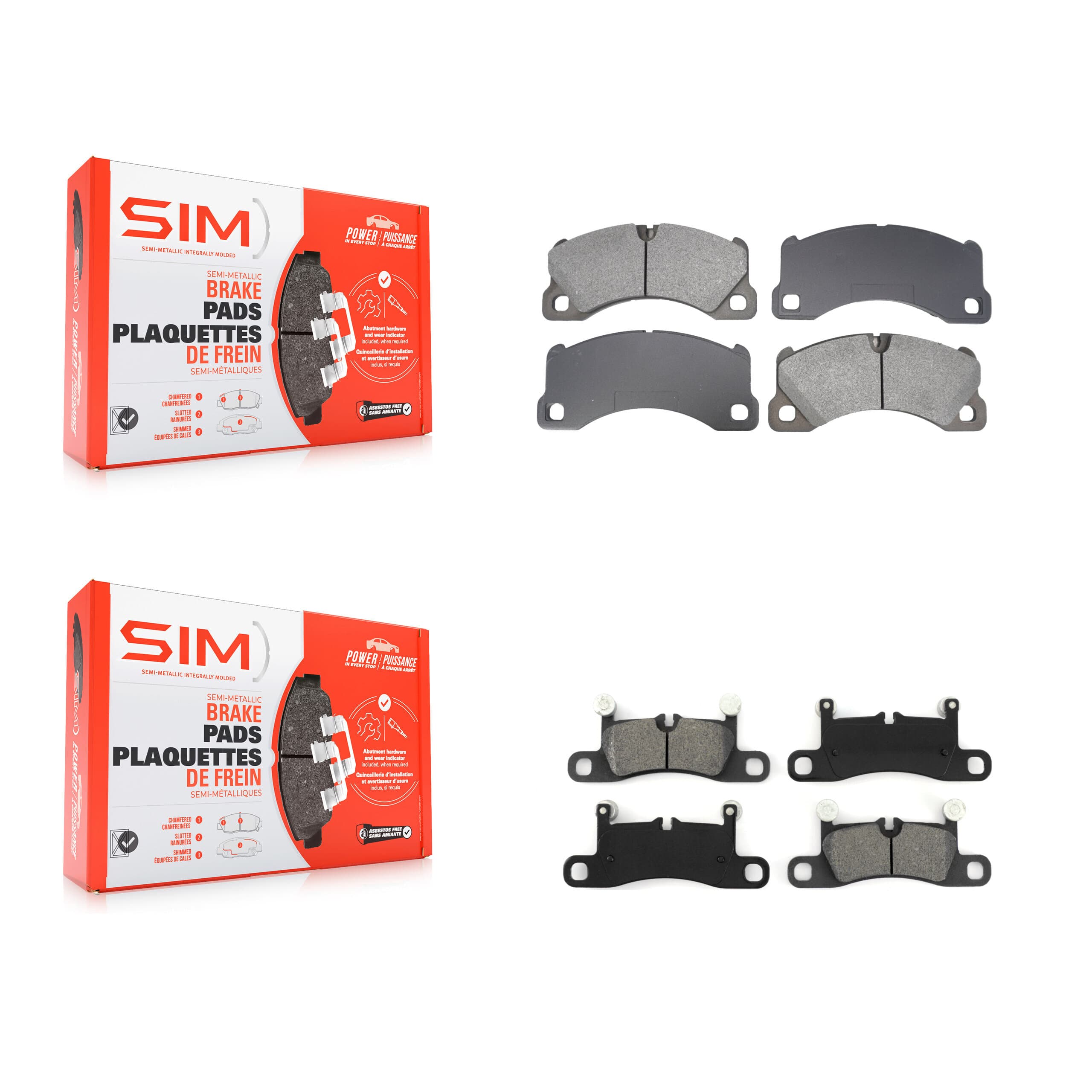 SIM - KSM-100582 - Front and Rear Disc Brake Pad Kits image 1