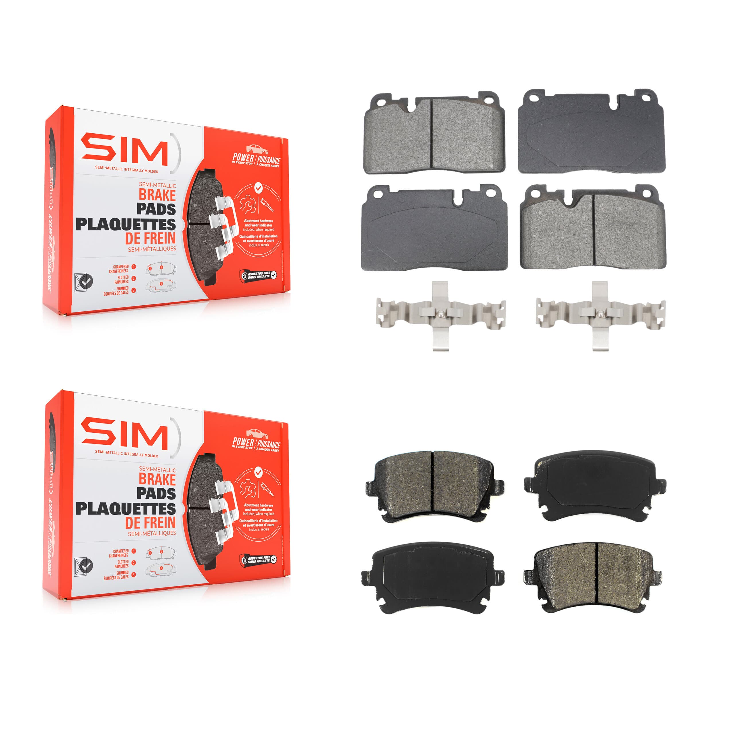 SIM - KSM-100590 - Front and Rear Disc Brake Pad Kits image 1