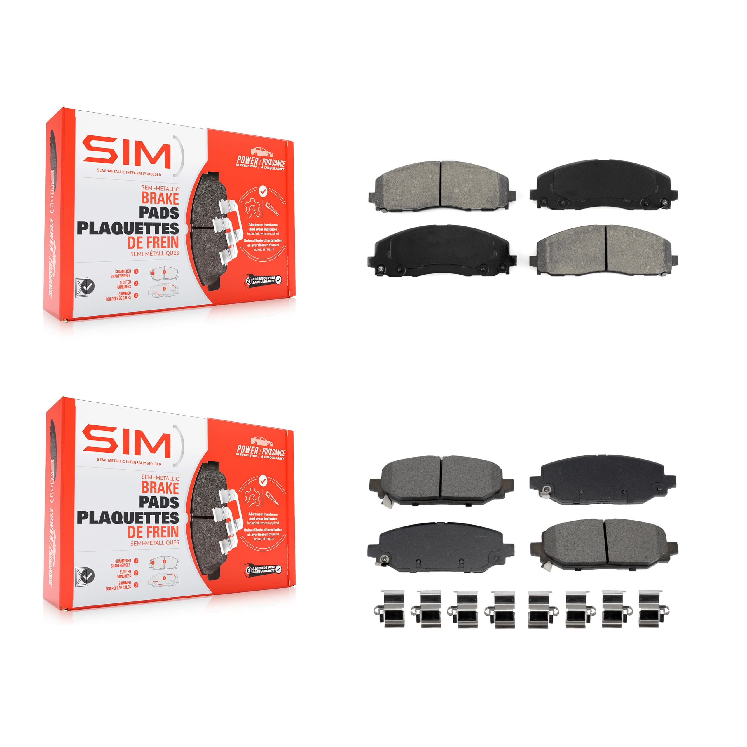 SIM - KSM-100646 - Front and Rear Disc Brake Pad Kits image 1
