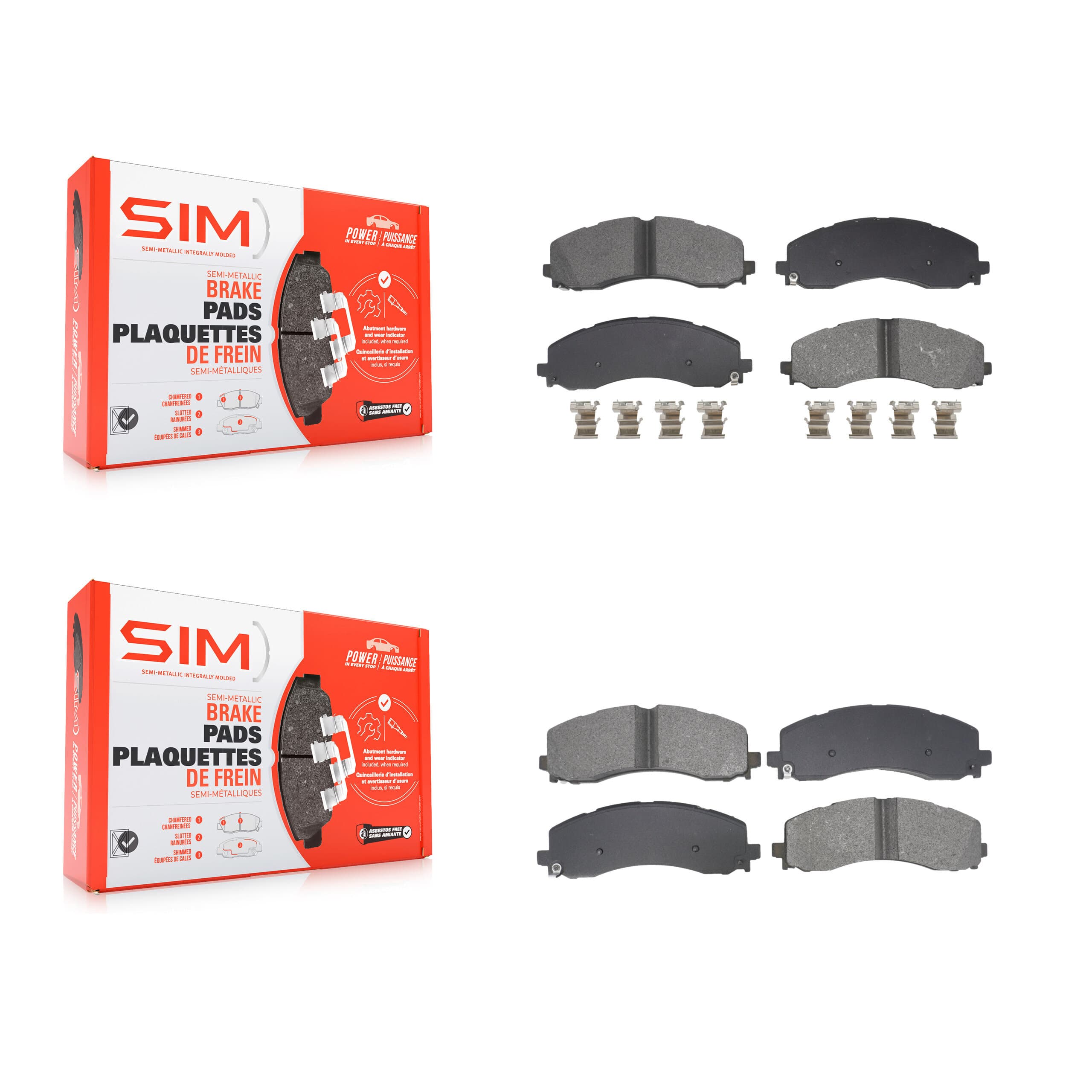 SIM - KSM-100654 - Front and Rear Disc Brake Pad Kits image 1
