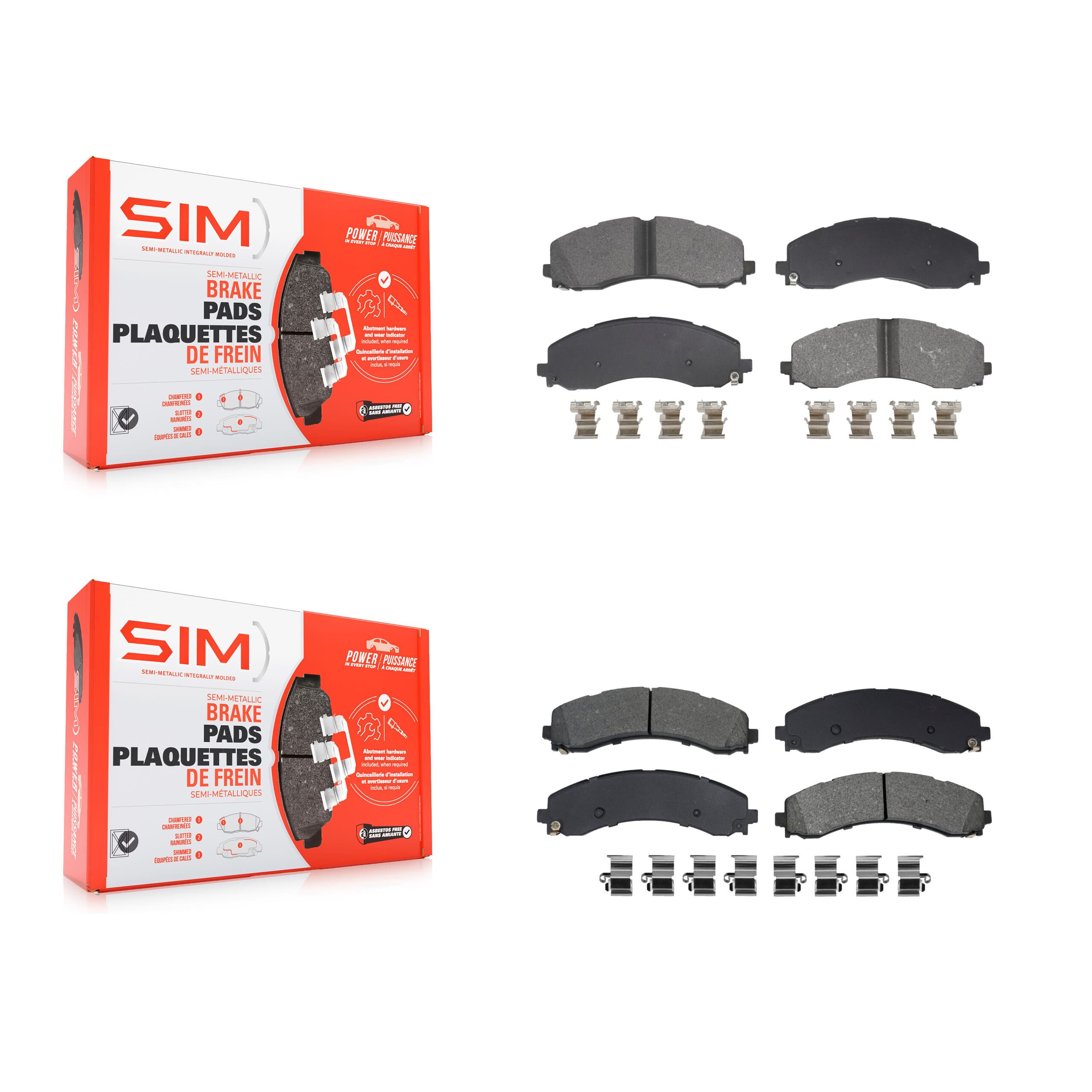 SIM - KSM-100685 - Front and Rear Disc Brake Pad Kits image 1