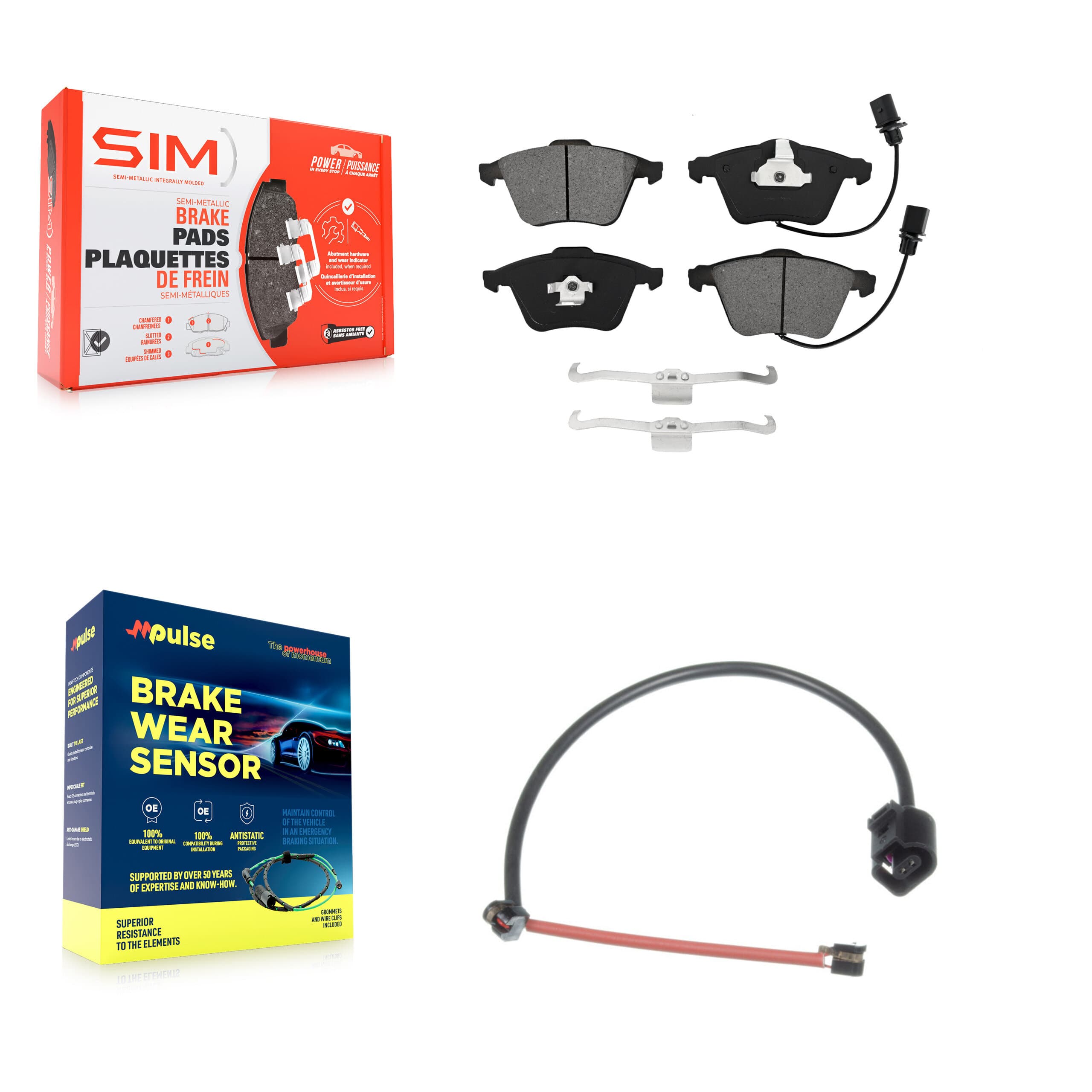 SIM - KSW-100315 - Front Disc Brake Pad Kits image 1