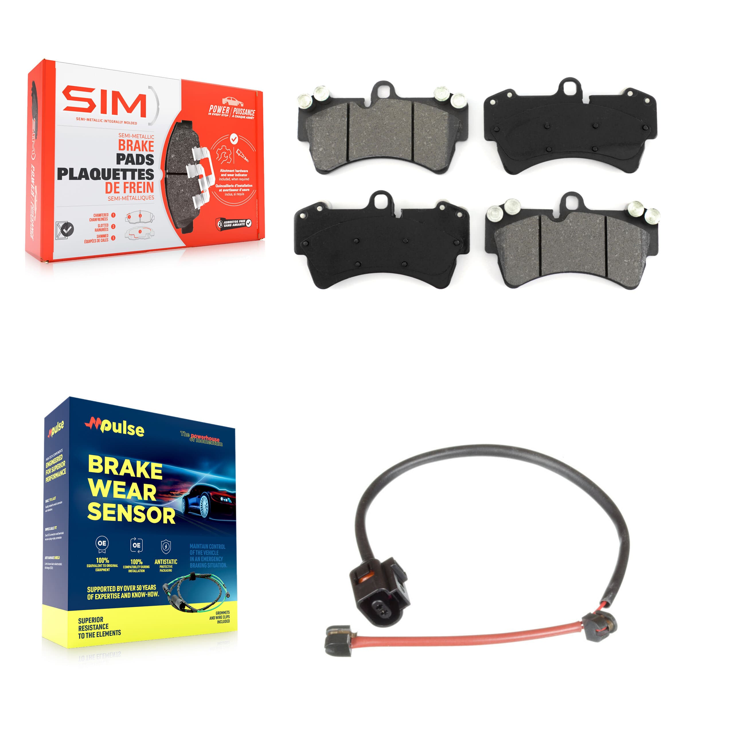 SIM - KSW-100326 - Front Disc Brake Pad Kits image 1