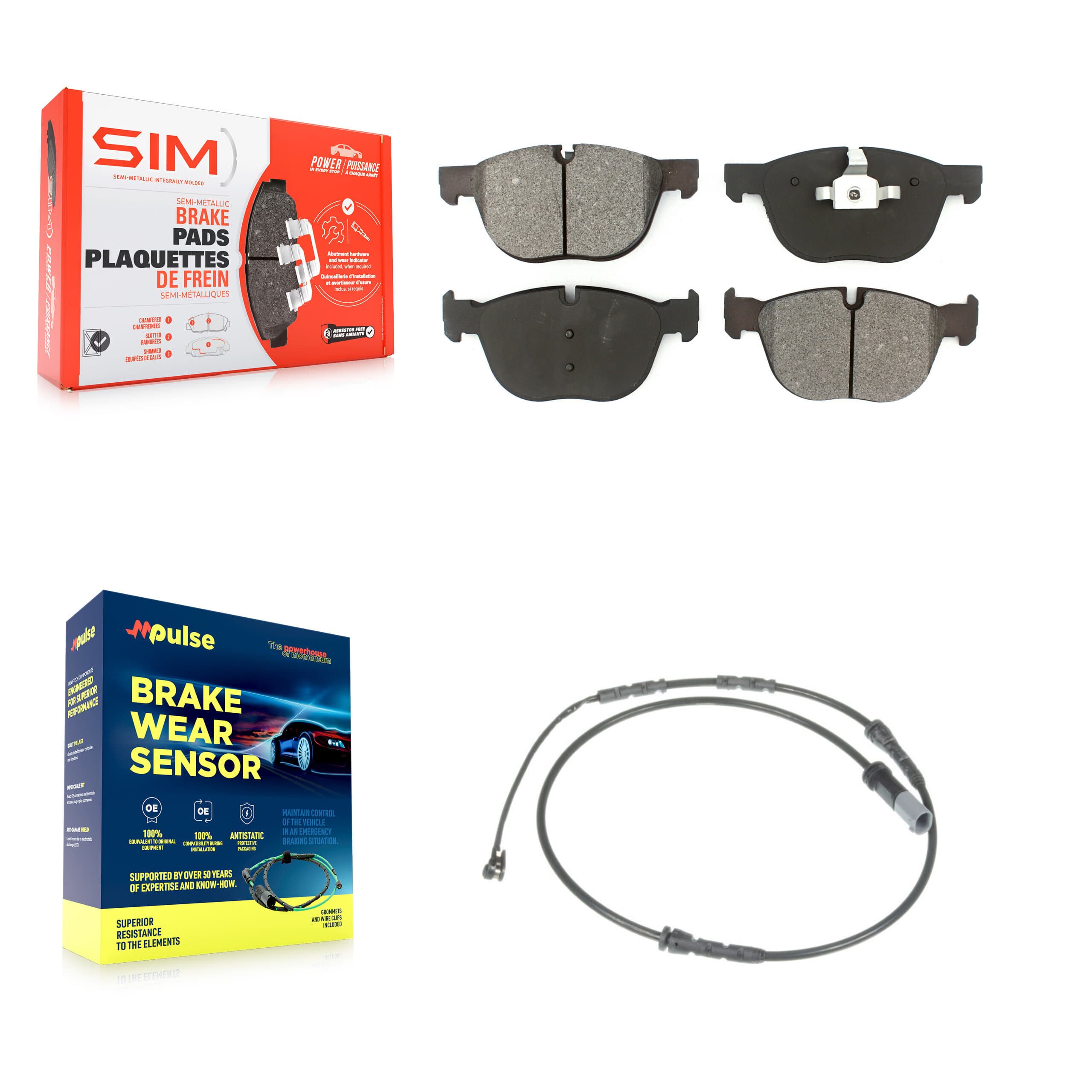 SIM - KSW-100353 - Front Disc Brake Pad Kits image 1