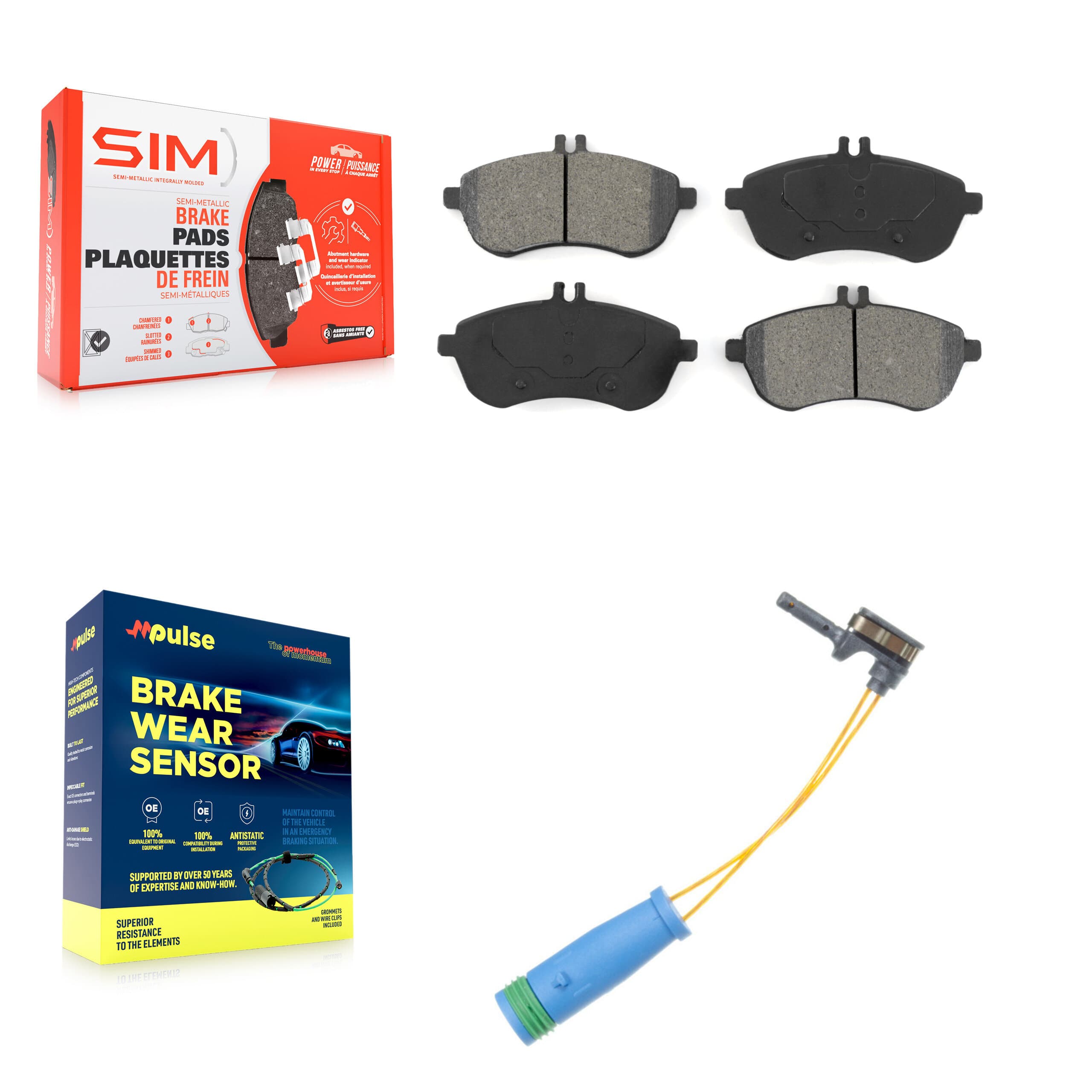 SIM - KSW-100365 - Front Disc Brake Pad Kits image 1