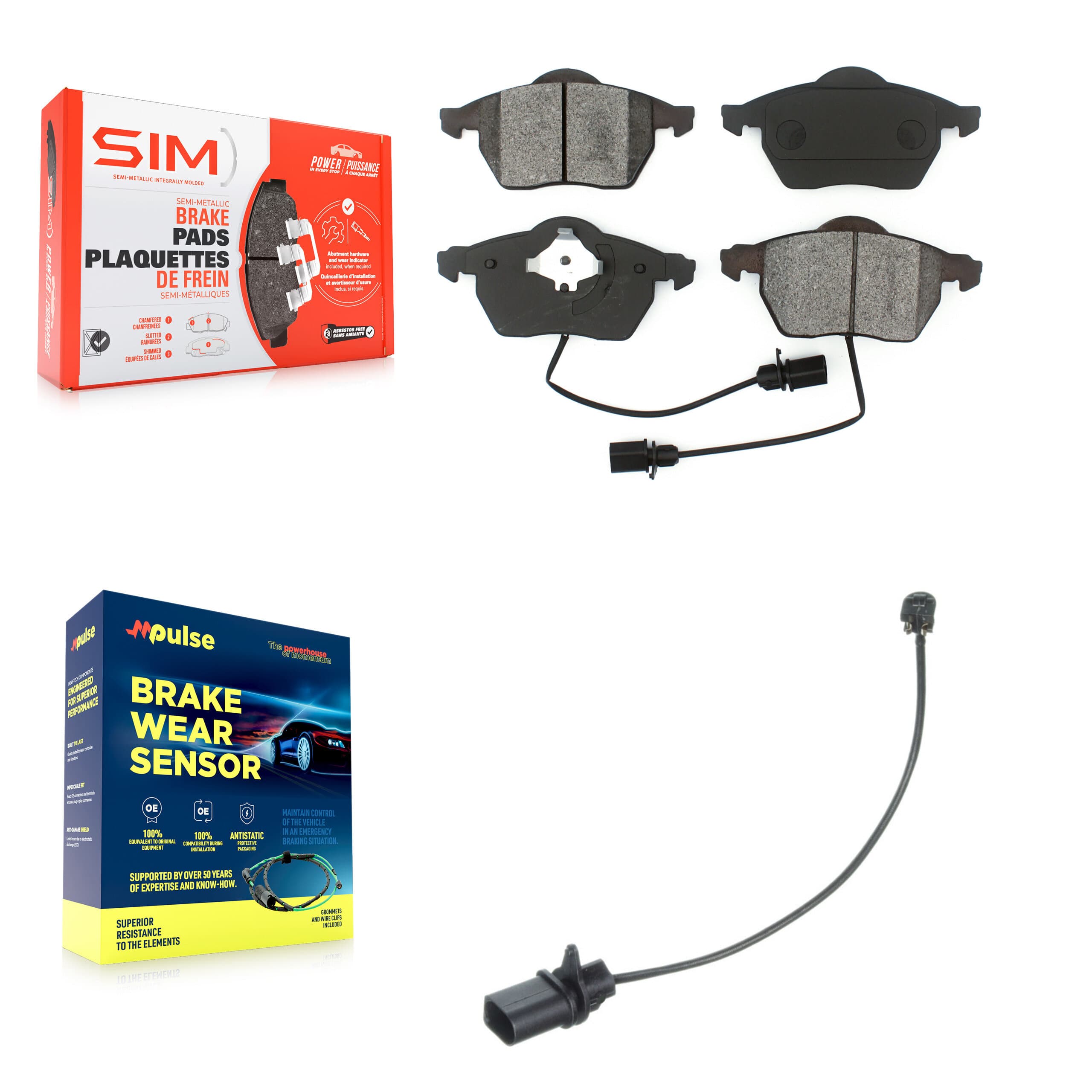 SIM - KSW-100372 - Front Disc Brake Pad Kits image 1