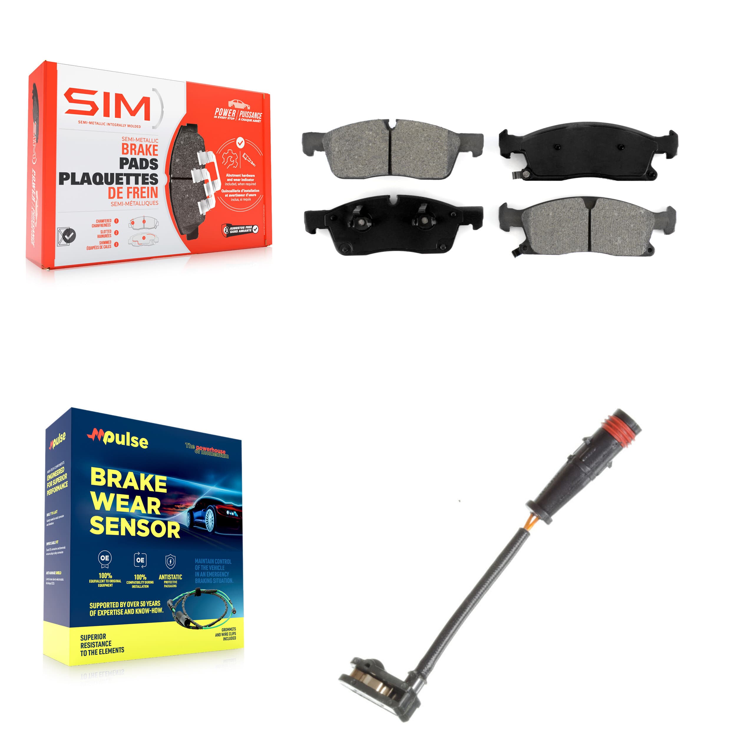 SIM - KSW-100374 - Front Disc Brake Pad Kits image 1