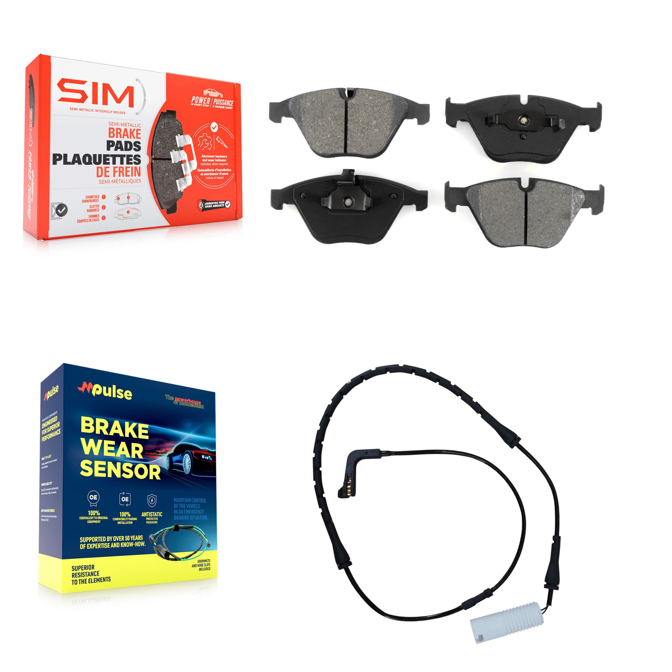 SIM - KSW-100381 - Front Disc Brake Pad Kits image 1