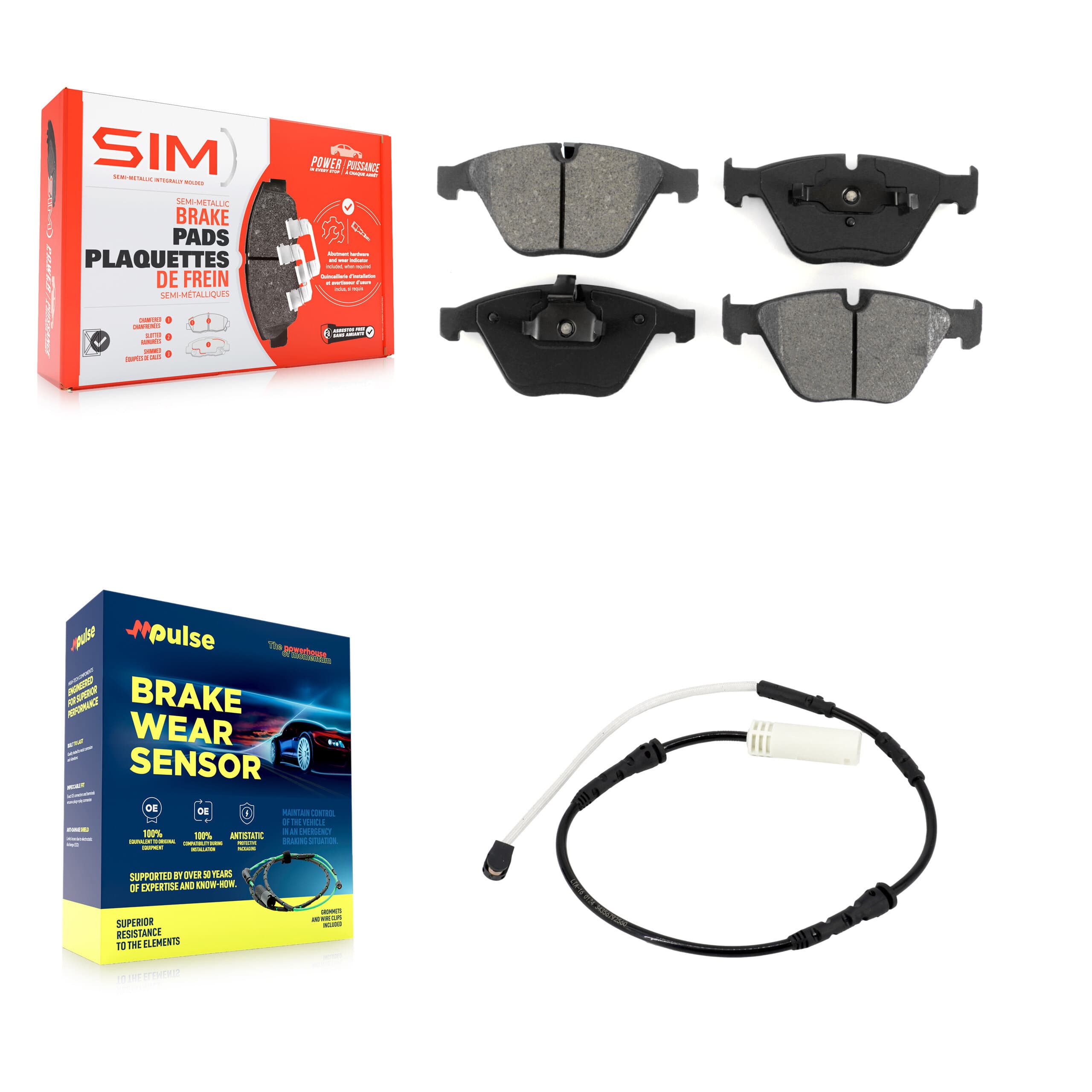 SIM - KSW-100383 - Front Disc Brake Pad Kits image 1