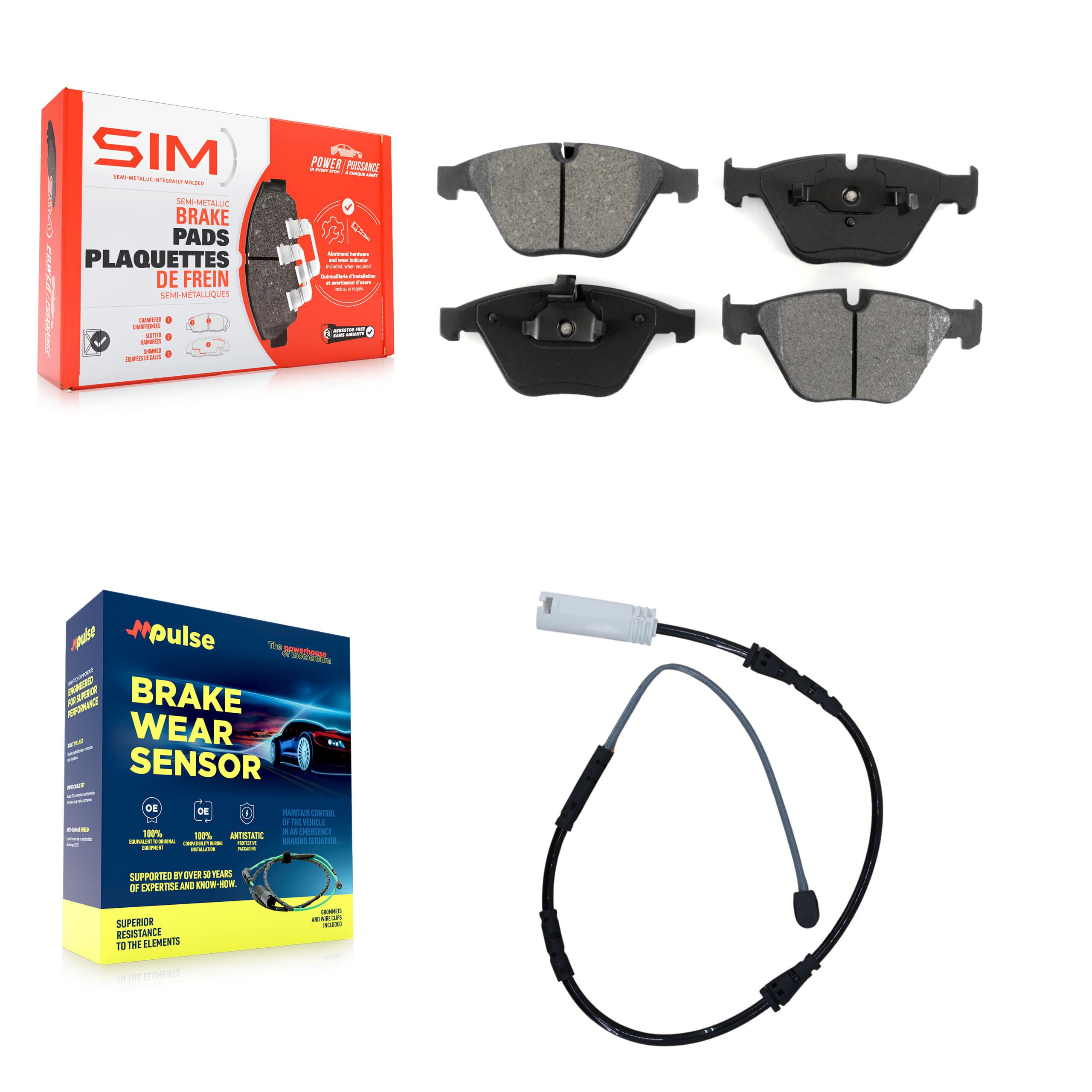 SIM - KSW-100384 - Front Disc Brake Pad Kits image 1
