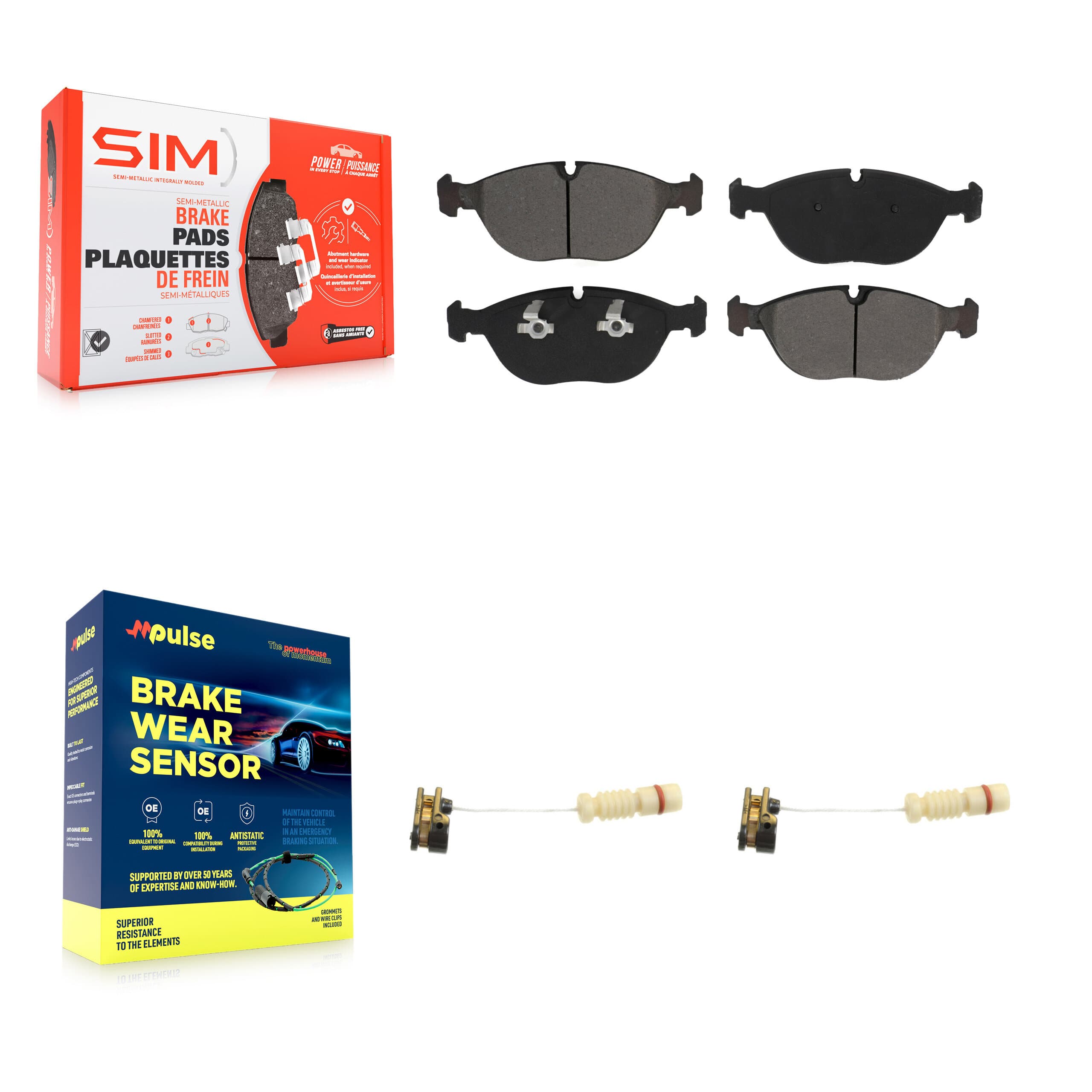 SIM - KSW-100390 - Front Disc Brake Pad Kits image 1