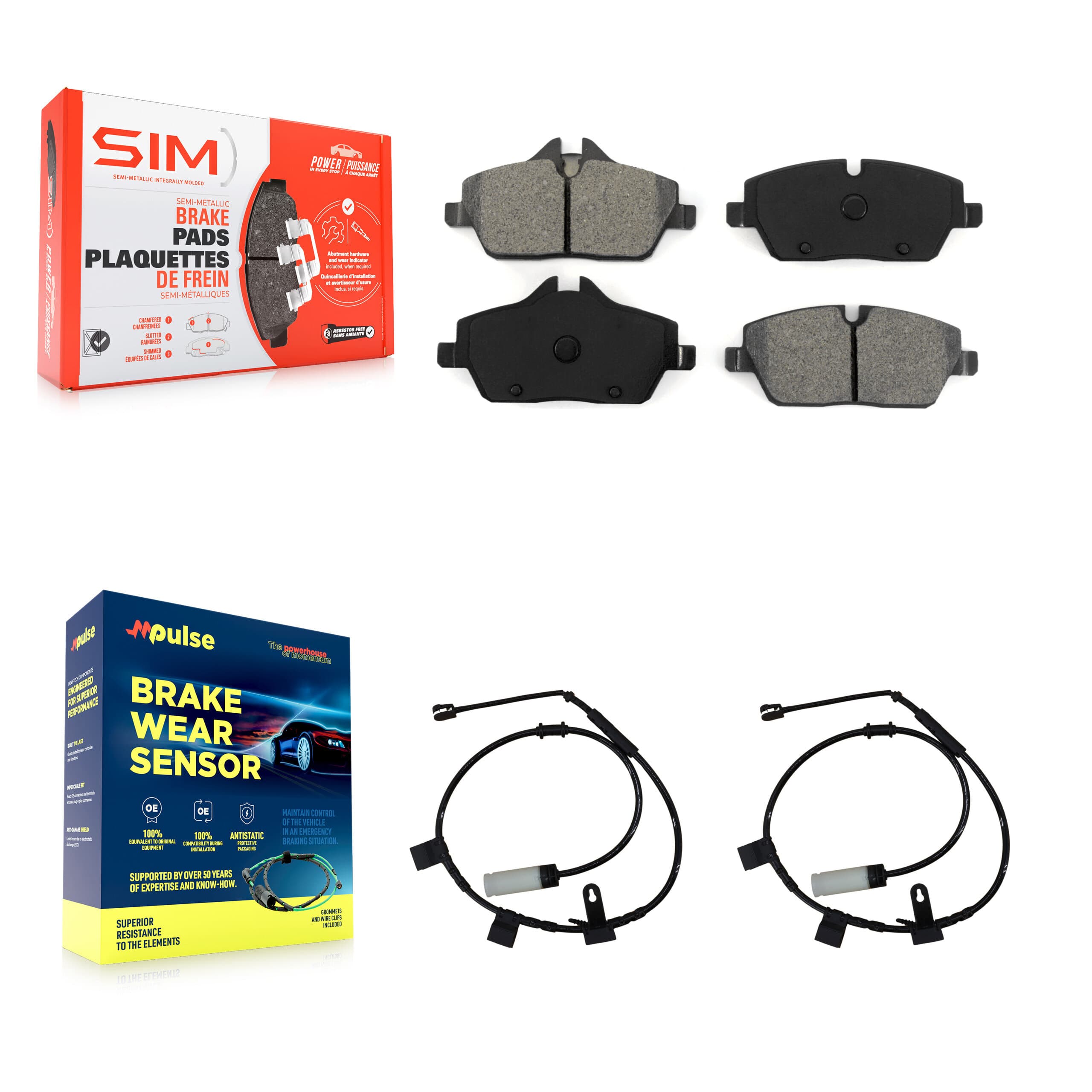 SIM - KSW-100396 - Front Disc Brake Pad Kits image 1