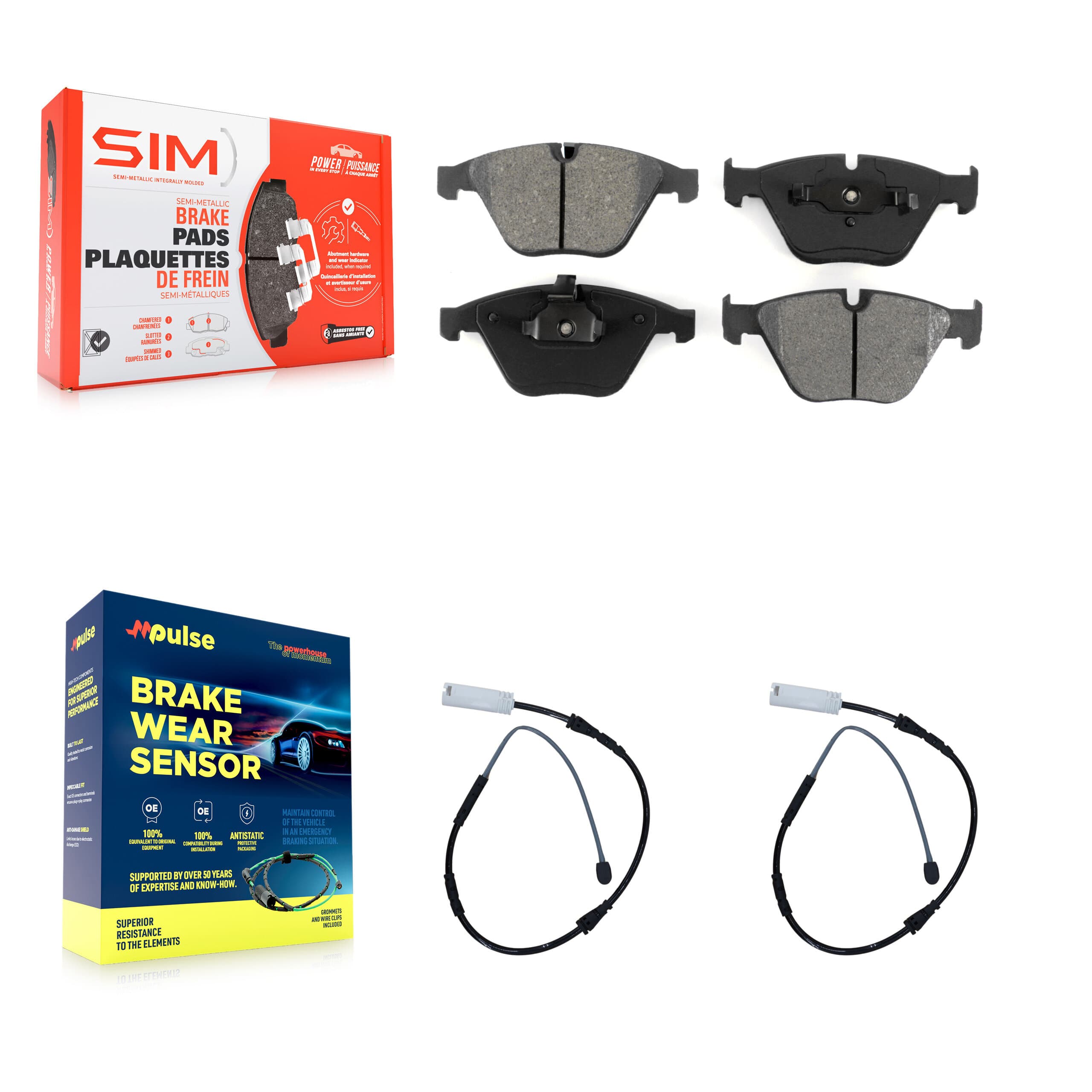 SIM - KSW-100409 - Front Disc Brake Pad Kits image 1