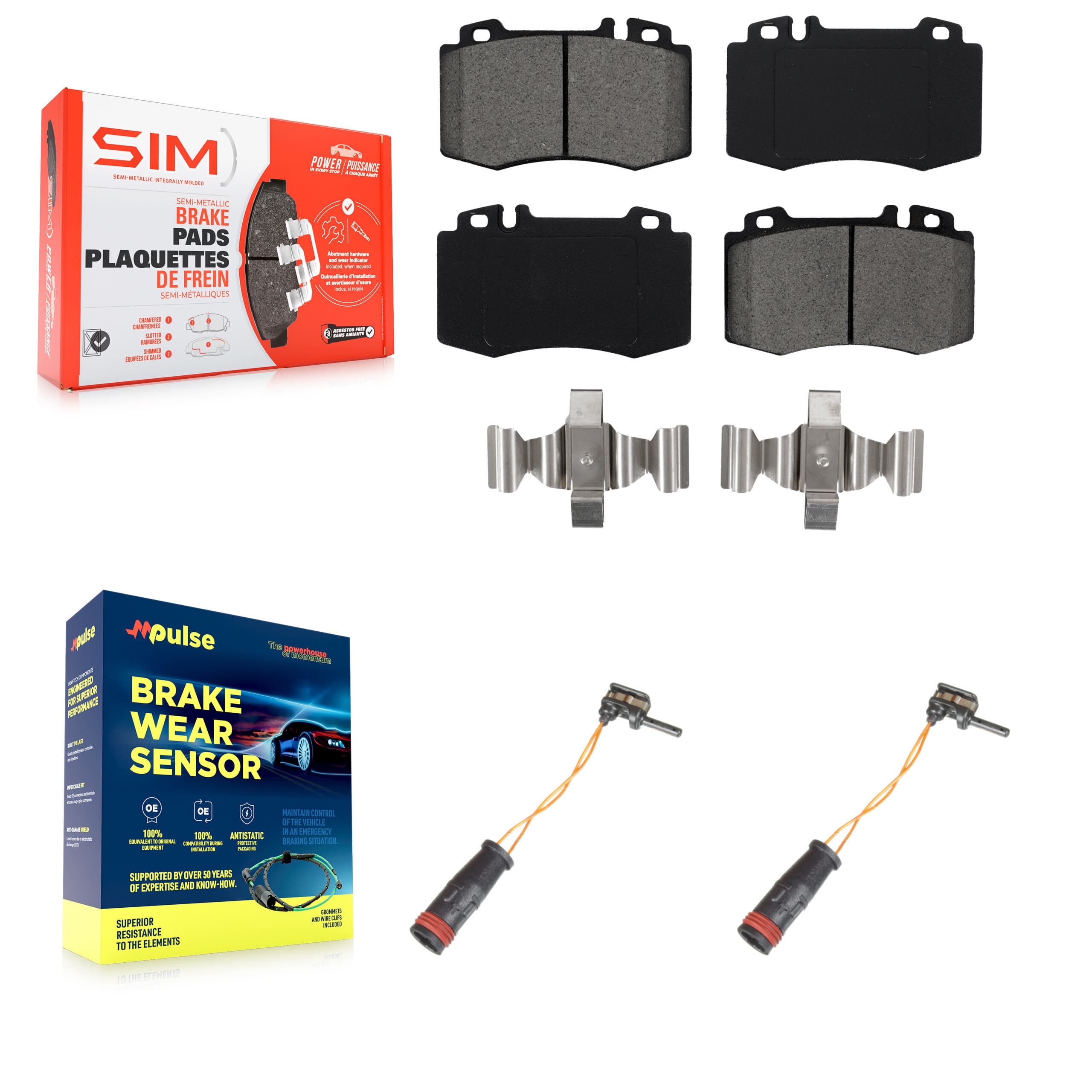 SIM - KSW-100422 - Front Disc Brake Pad Kits image 1