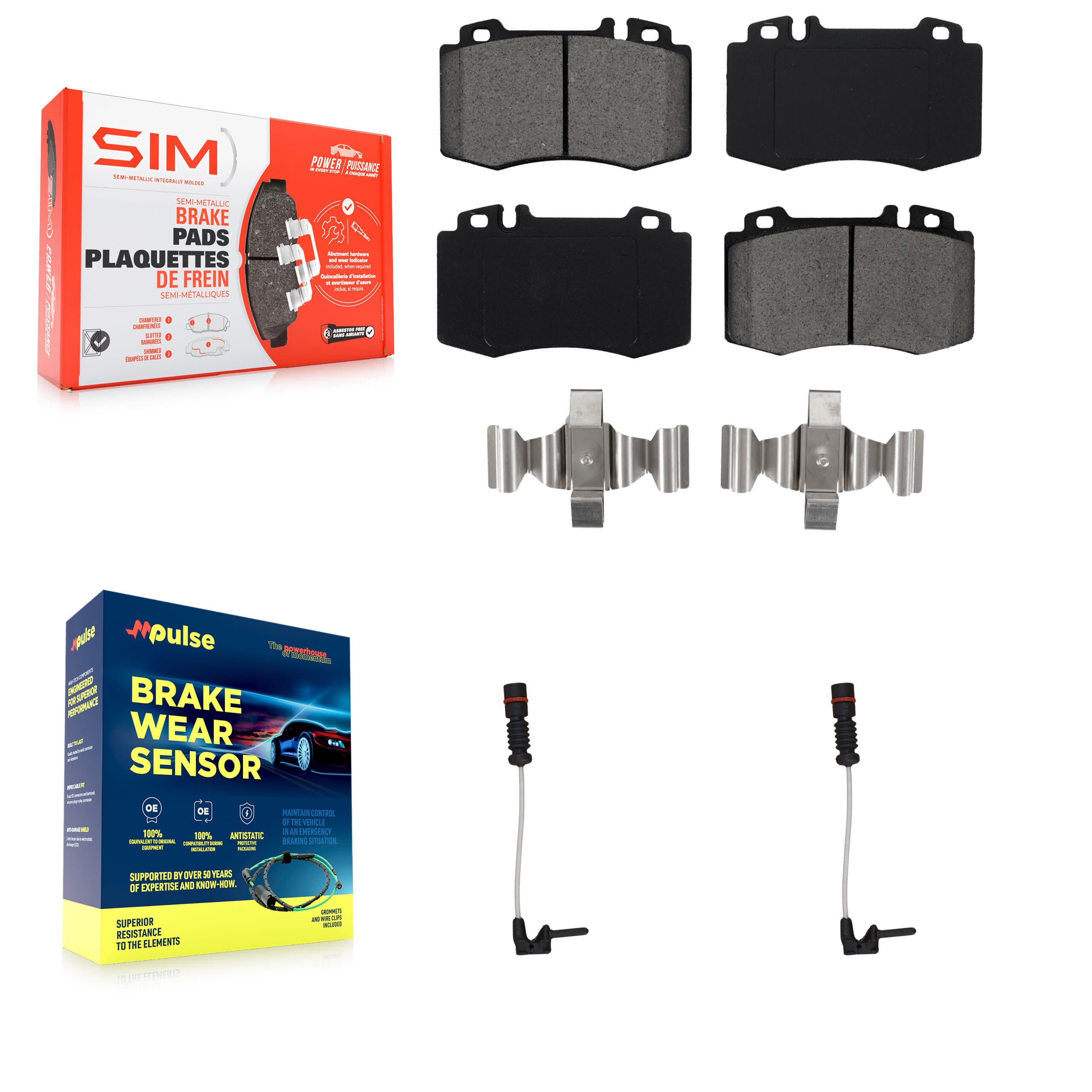 SIM - KSW-100423 - Front Disc Brake Pad Kits image 1