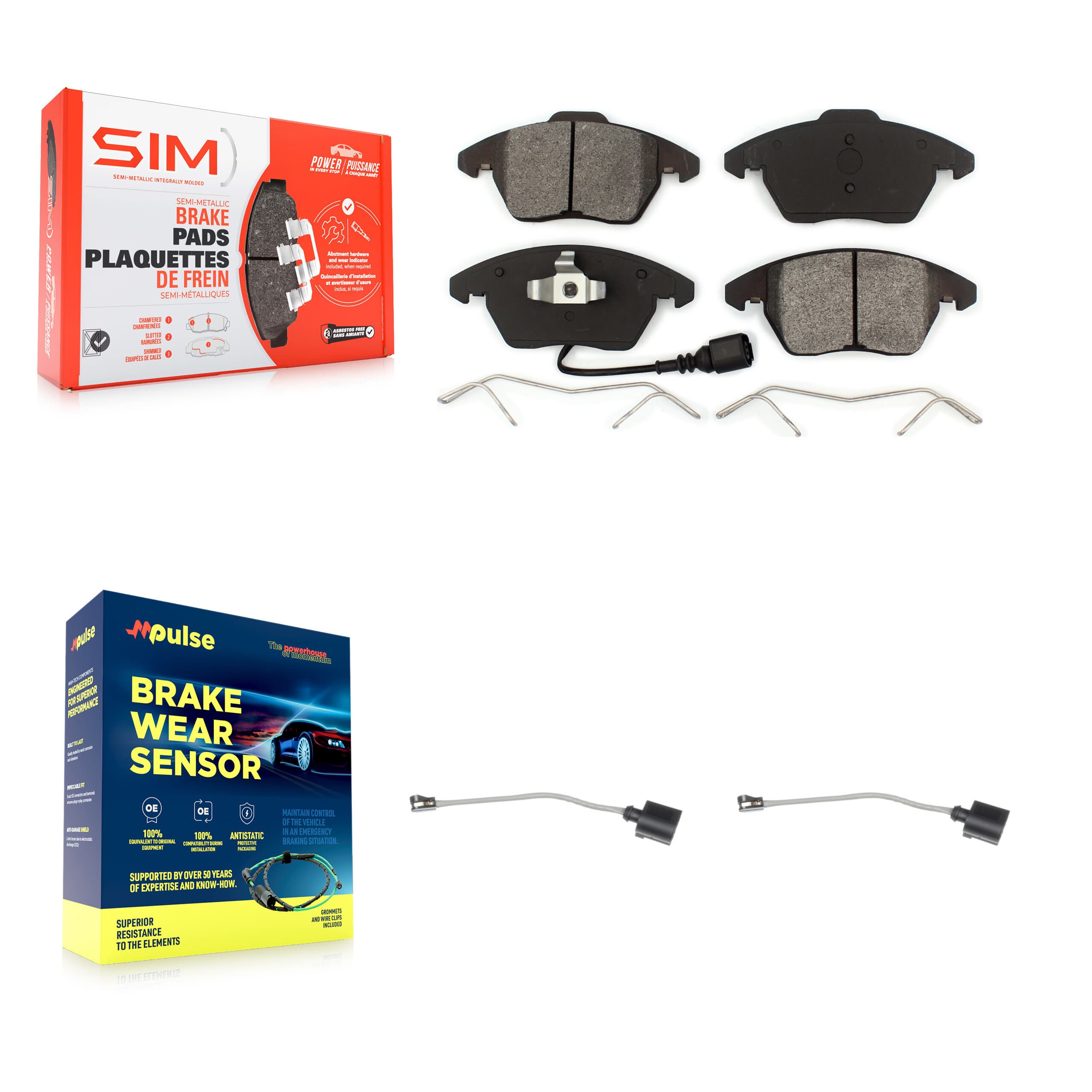SIM - KSW-100425 - Front Disc Brake Pad Kits image 1