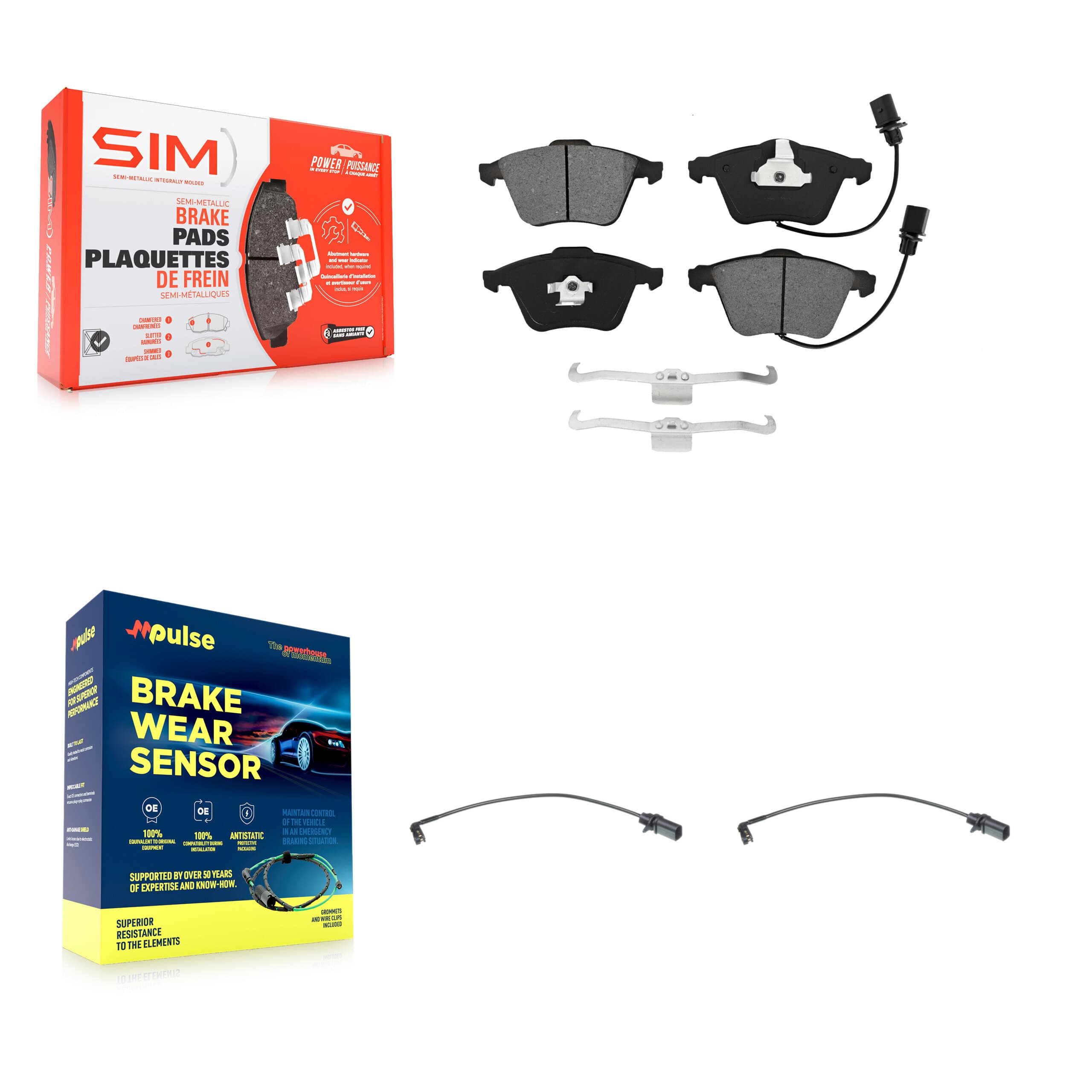SIM - KSW-100437 - Front Disc Brake Pad Kits image 1