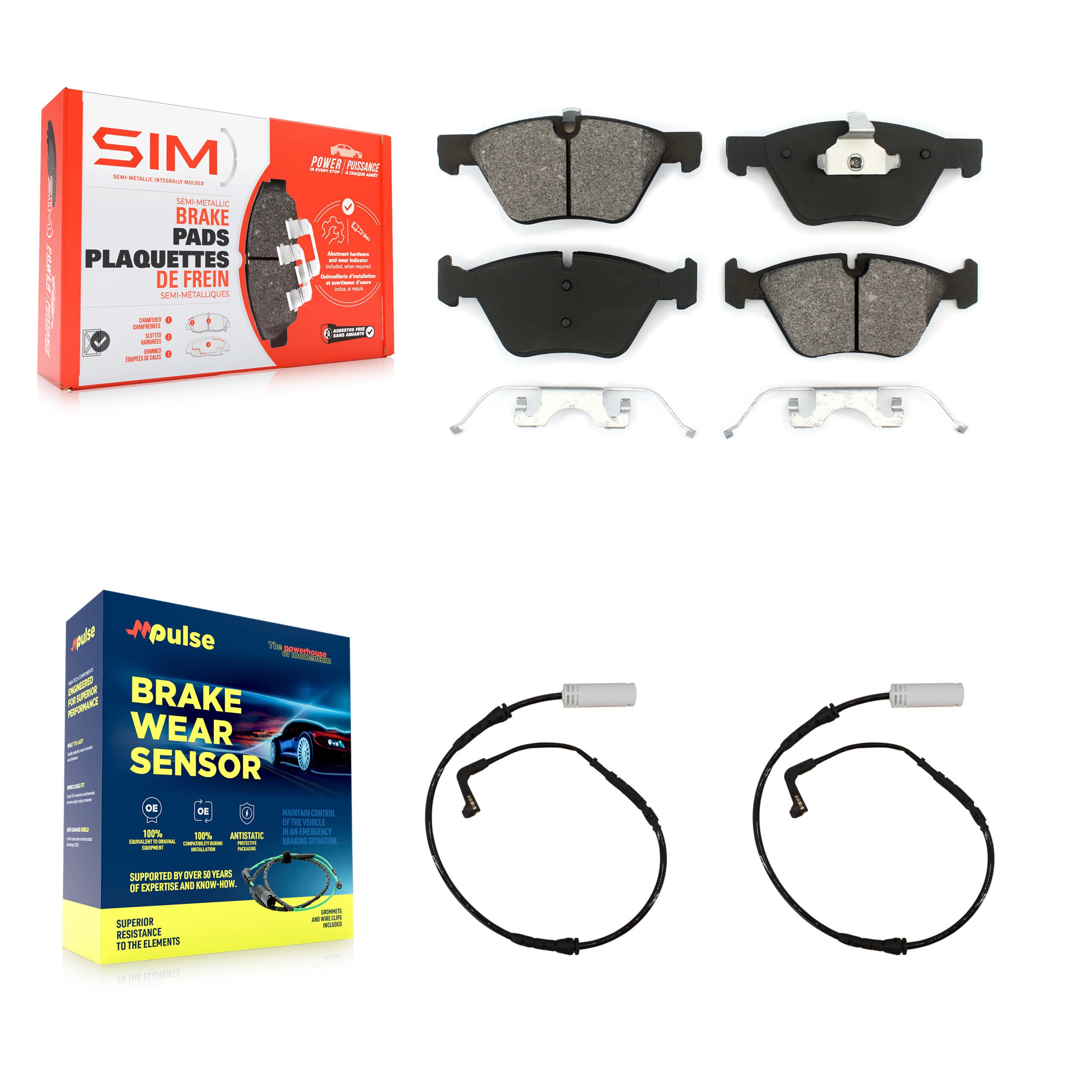 SIM - KSW-100449 - Front Disc Brake Pad Kits image 1