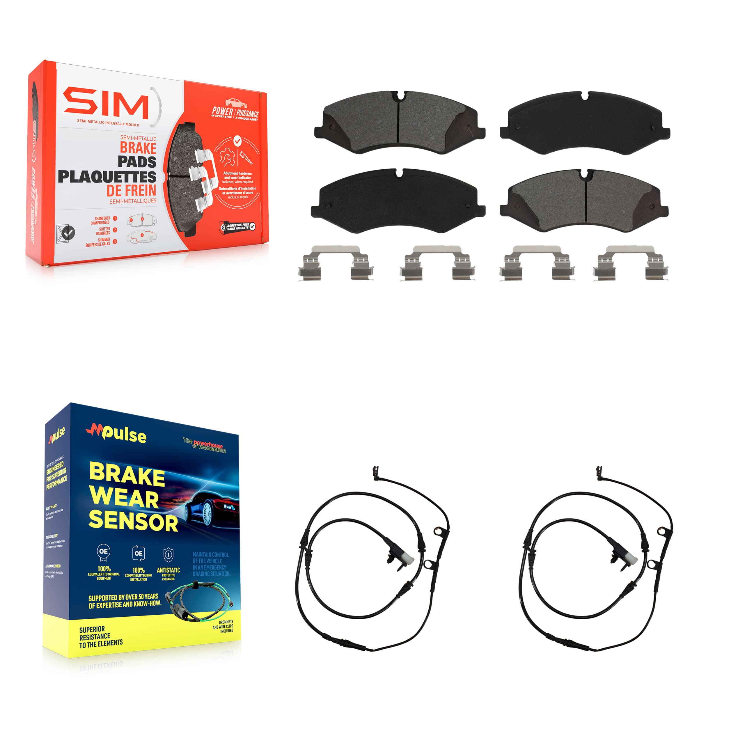 SIM - KSW-100462 - Front Disc Brake Pad Kits image 1