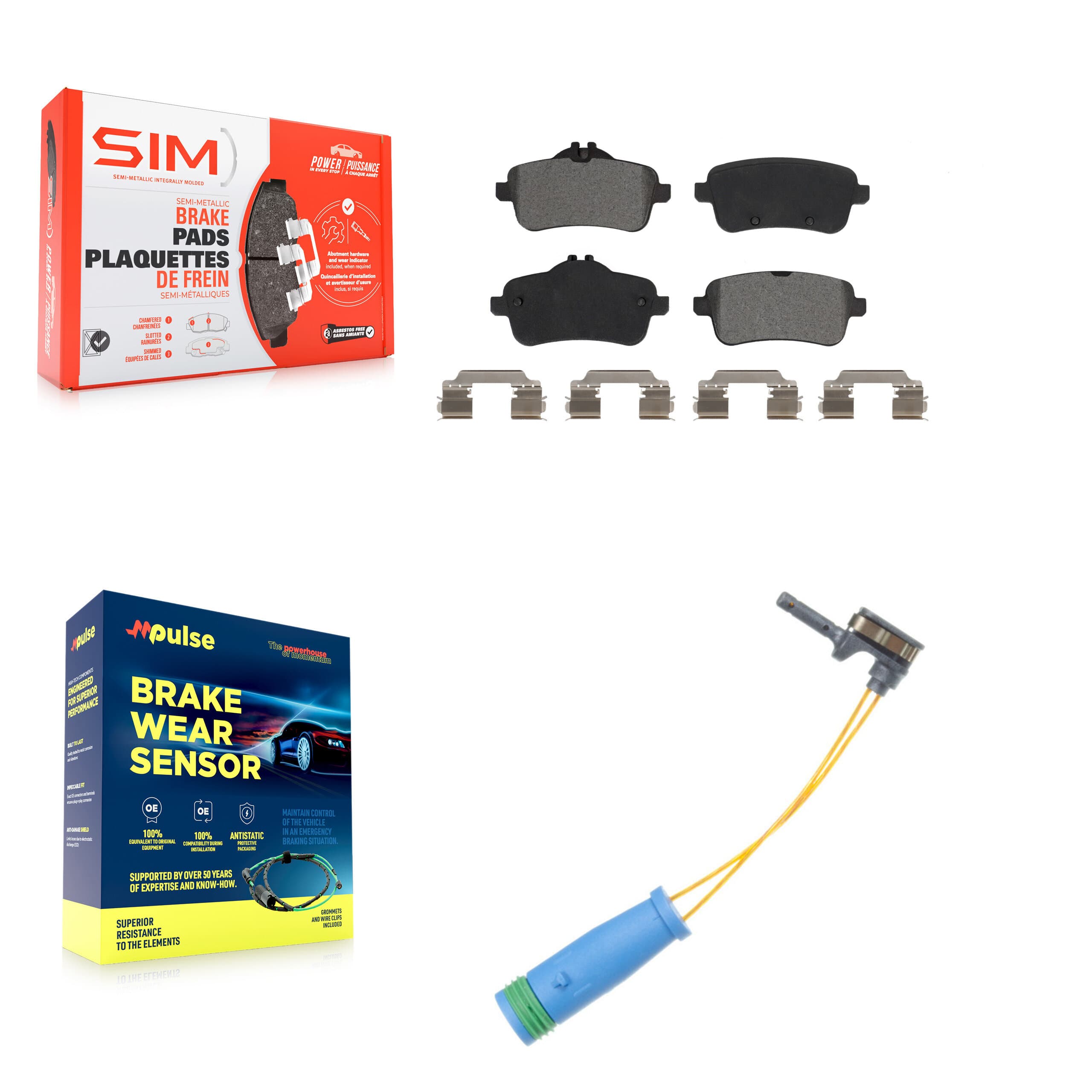SIM - KSW-100493 - Rear Disc Brake Pad Kits image 1