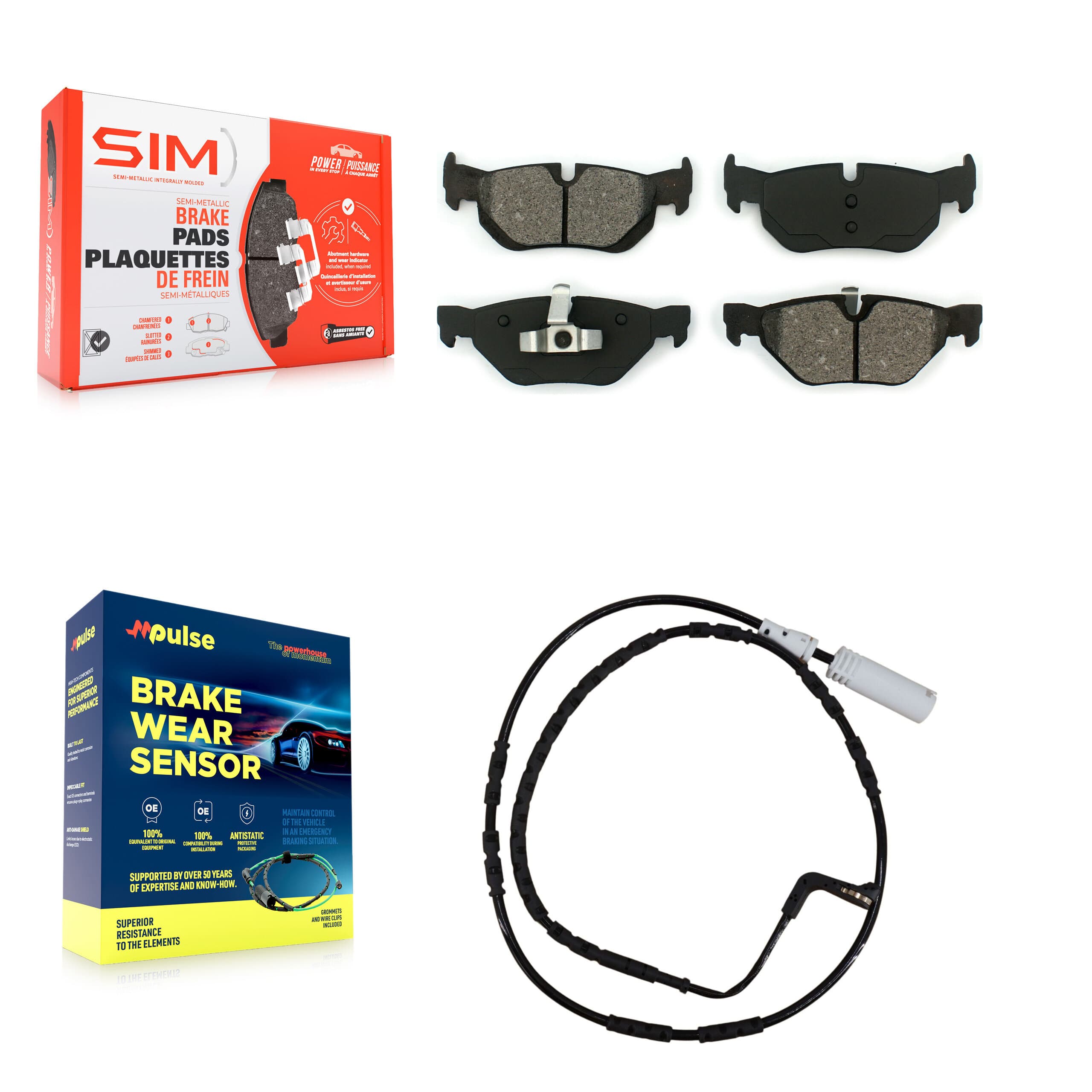 SIM - KSW-100544 - Rear Disc Brake Pad Kits image 1