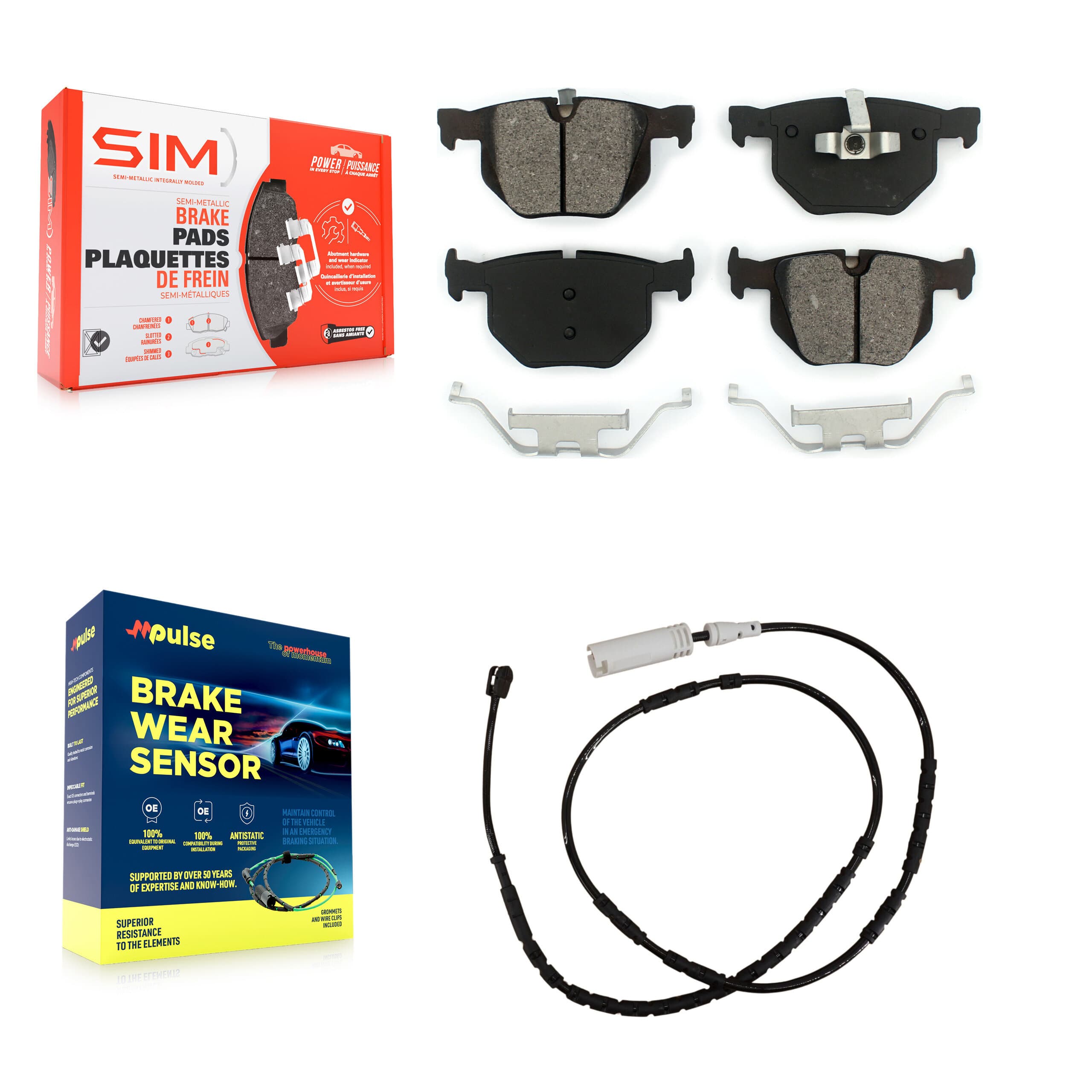 SIM - KSW-100548 - Rear Disc Brake Pad Kits image 1