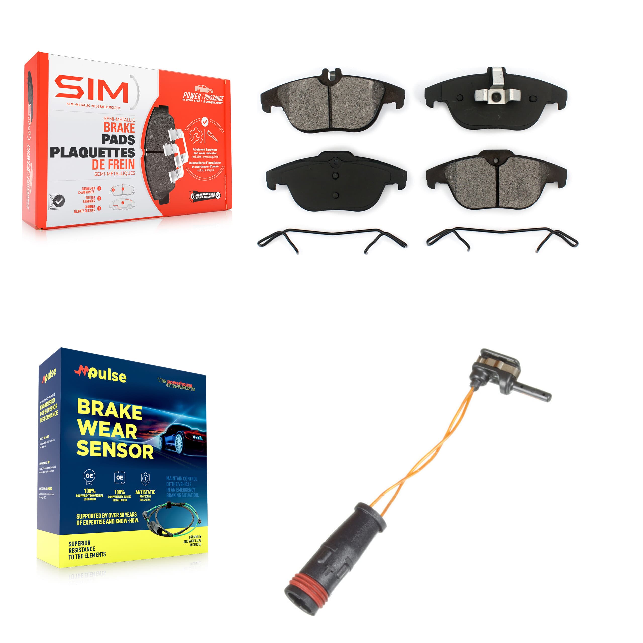 SIM - KSW-100555 - Rear Disc Brake Pad Kits image 1