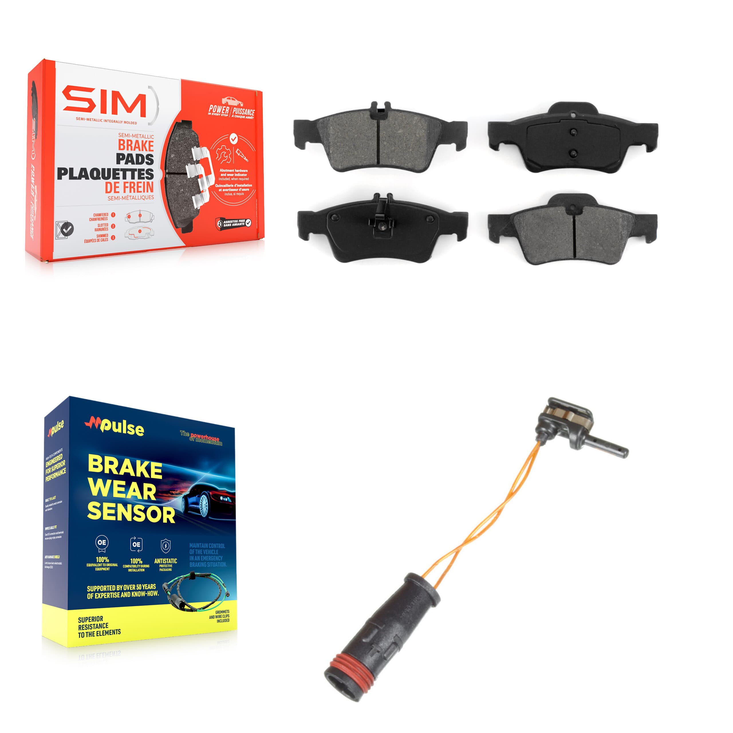 SIM - KSW-100556 - Rear Disc Brake Pad Kits image 1