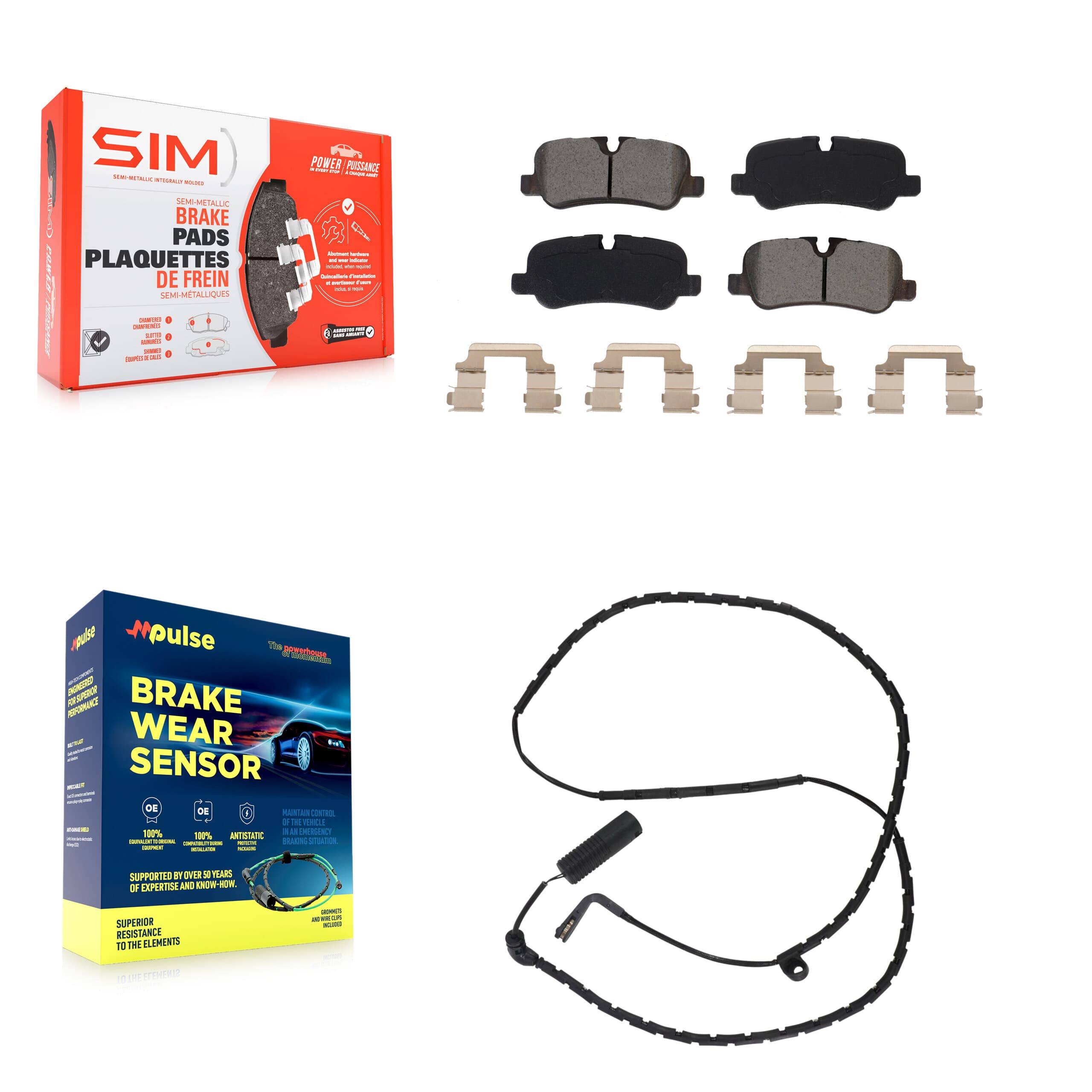 SIM - KSW-100568 - Rear Disc Brake Pad Kits image 1