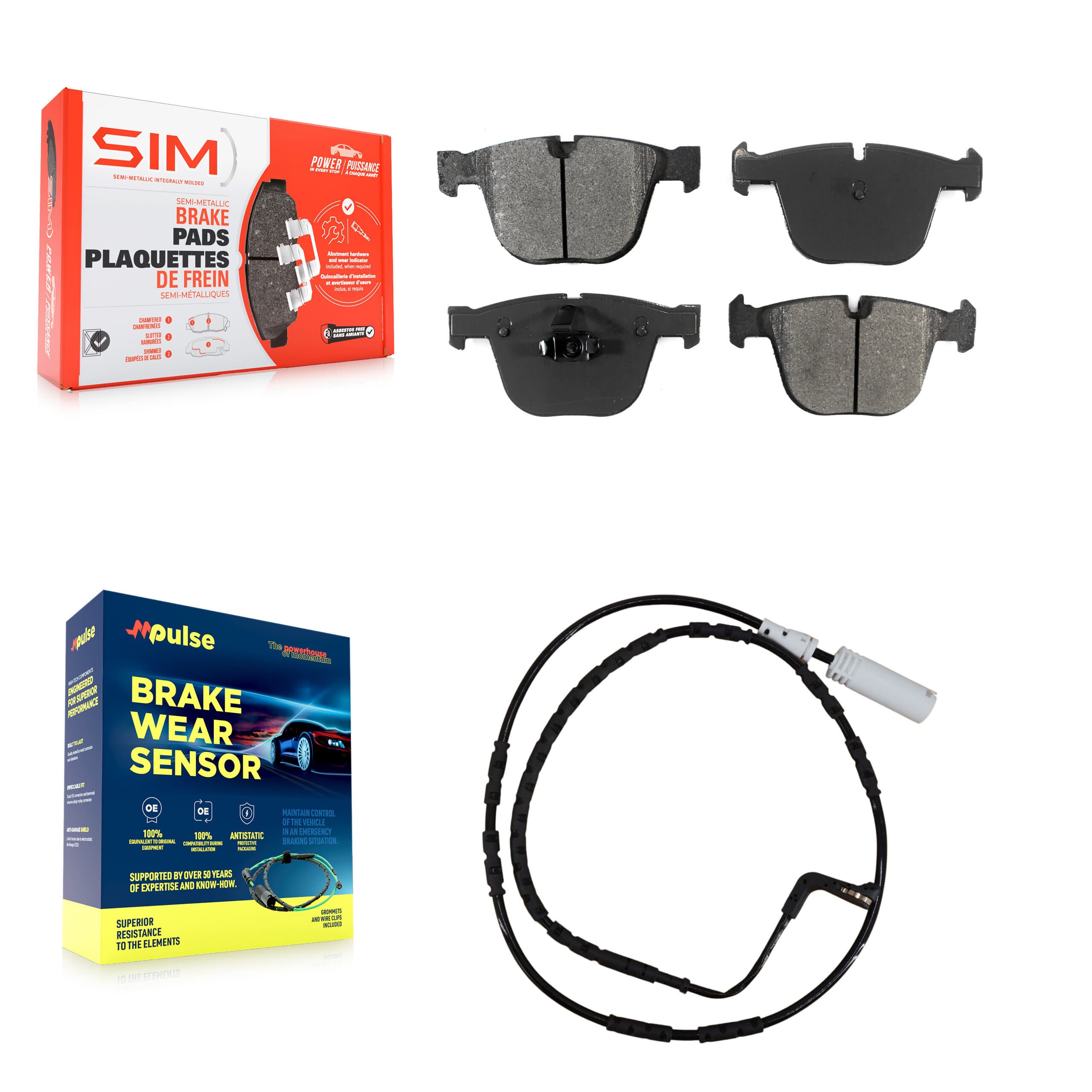 SIM - KSW-100571 - Rear Disc Brake Pad Kits image 1