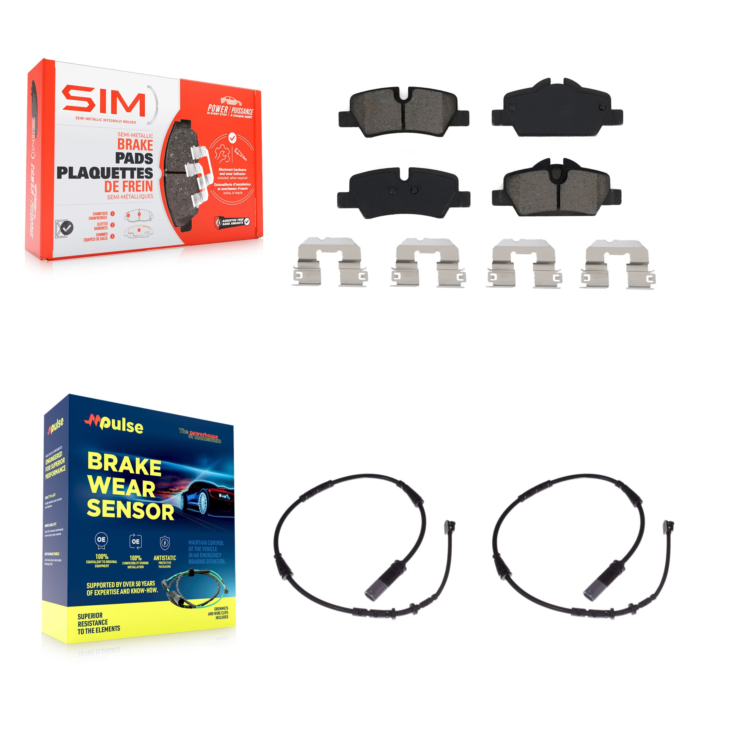 SIM - KSW-100591 - Rear Disc Brake Pad Kits image 1