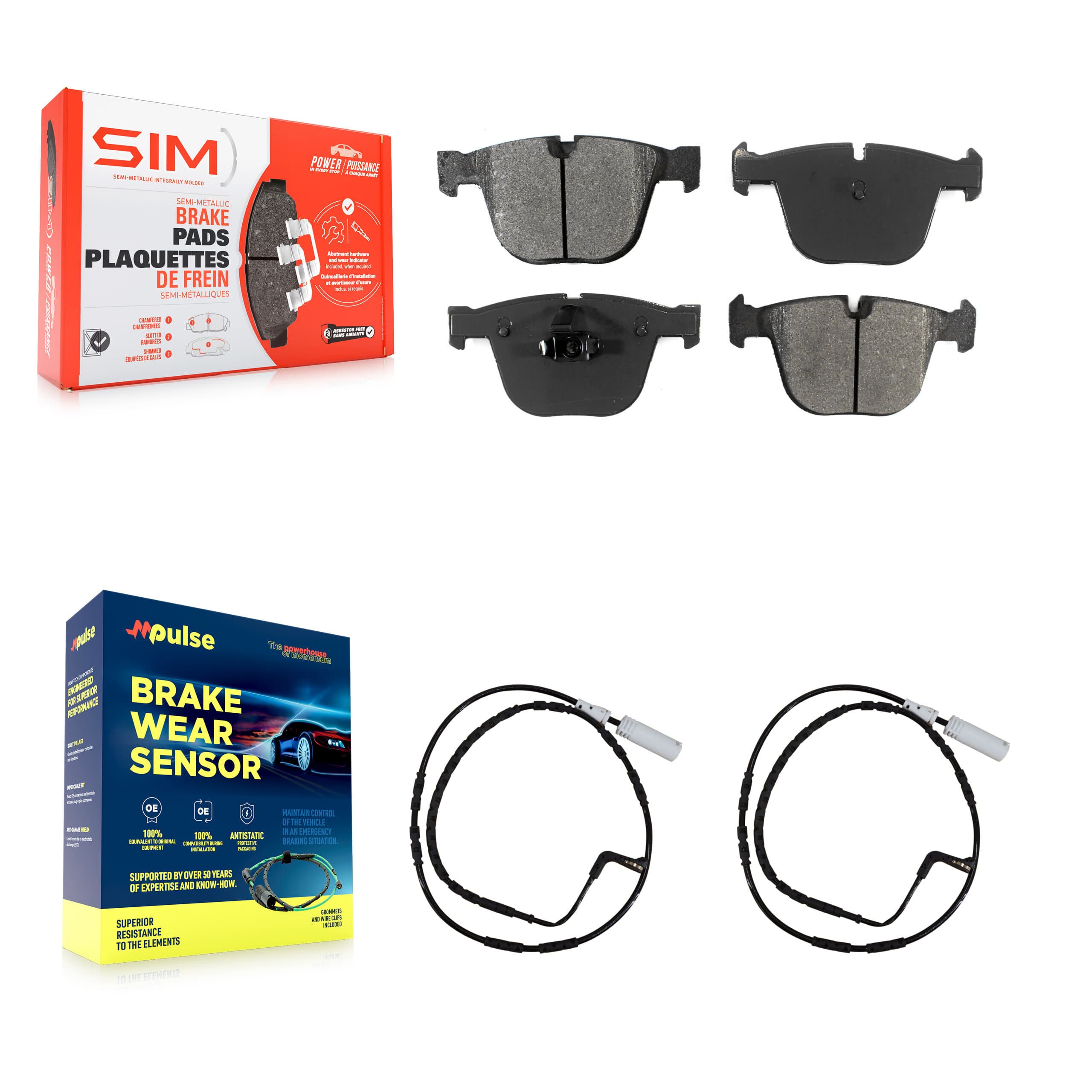 SIM - KSW-100594 - Rear Disc Brake Pad Kits image 1