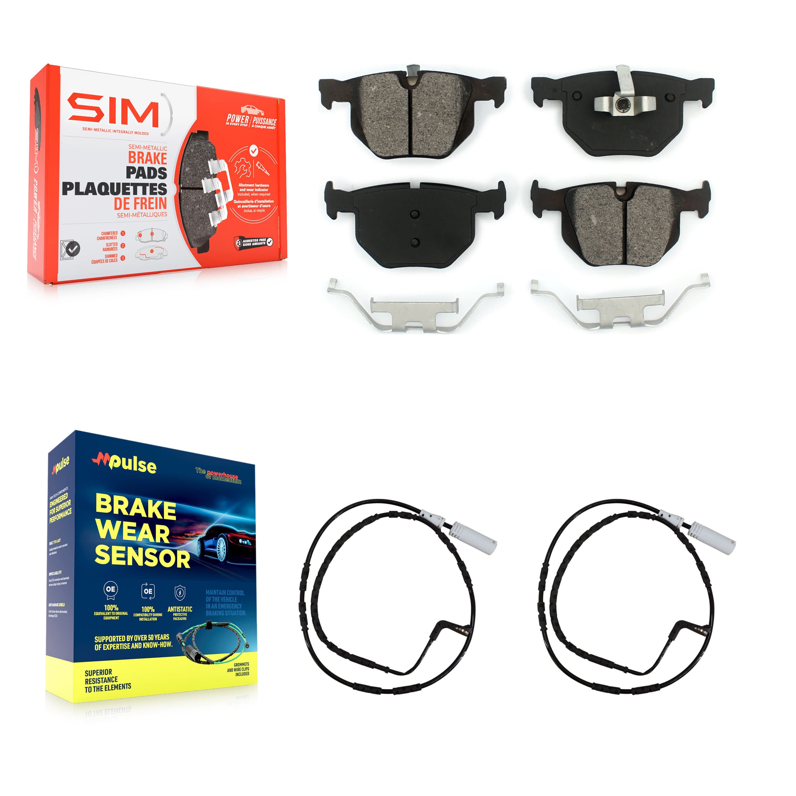 SIM - KSW-100597 - Rear Disc Brake Pad Kits image 1