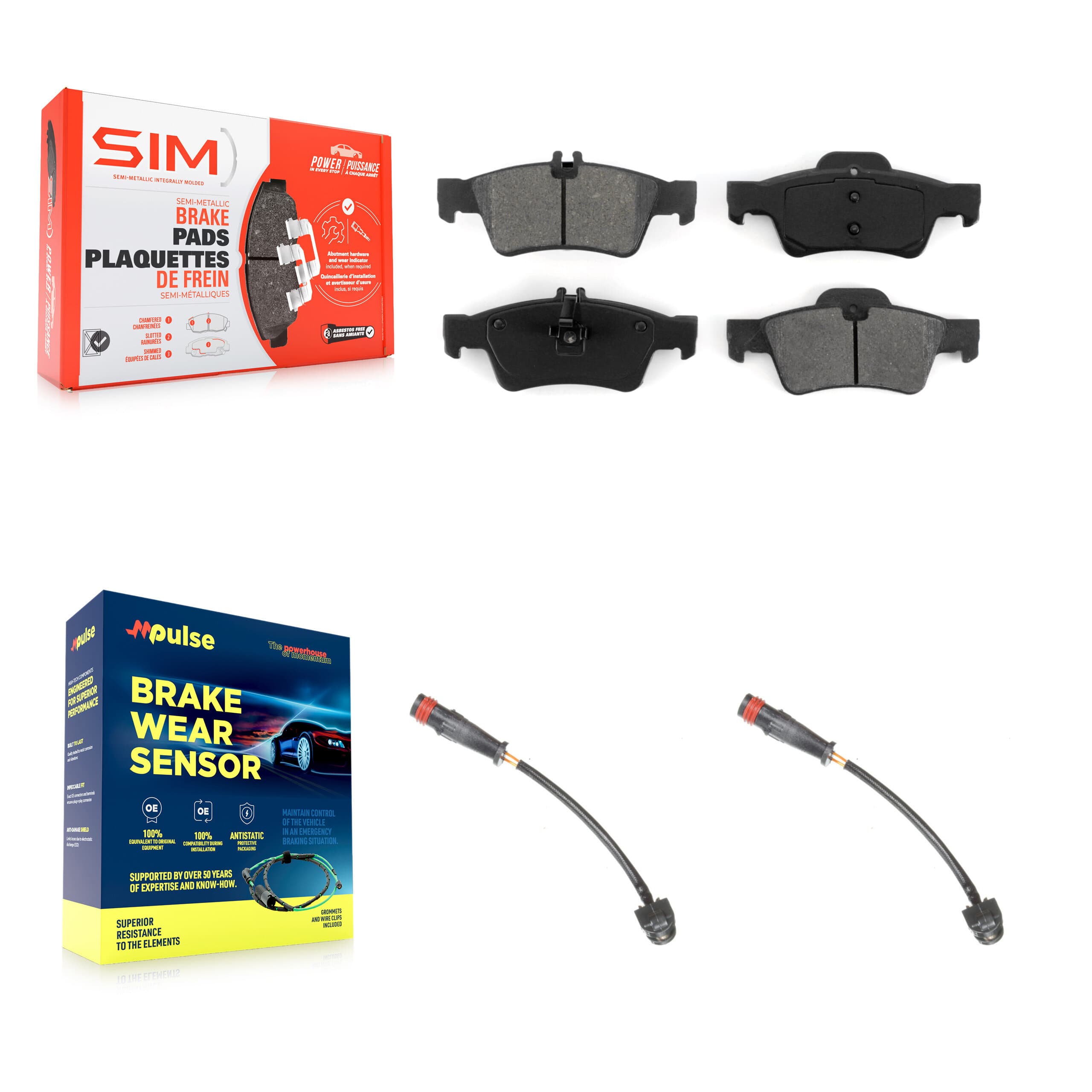 SIM - KSW-100613 - Rear Disc Brake Pad Kits image 1
