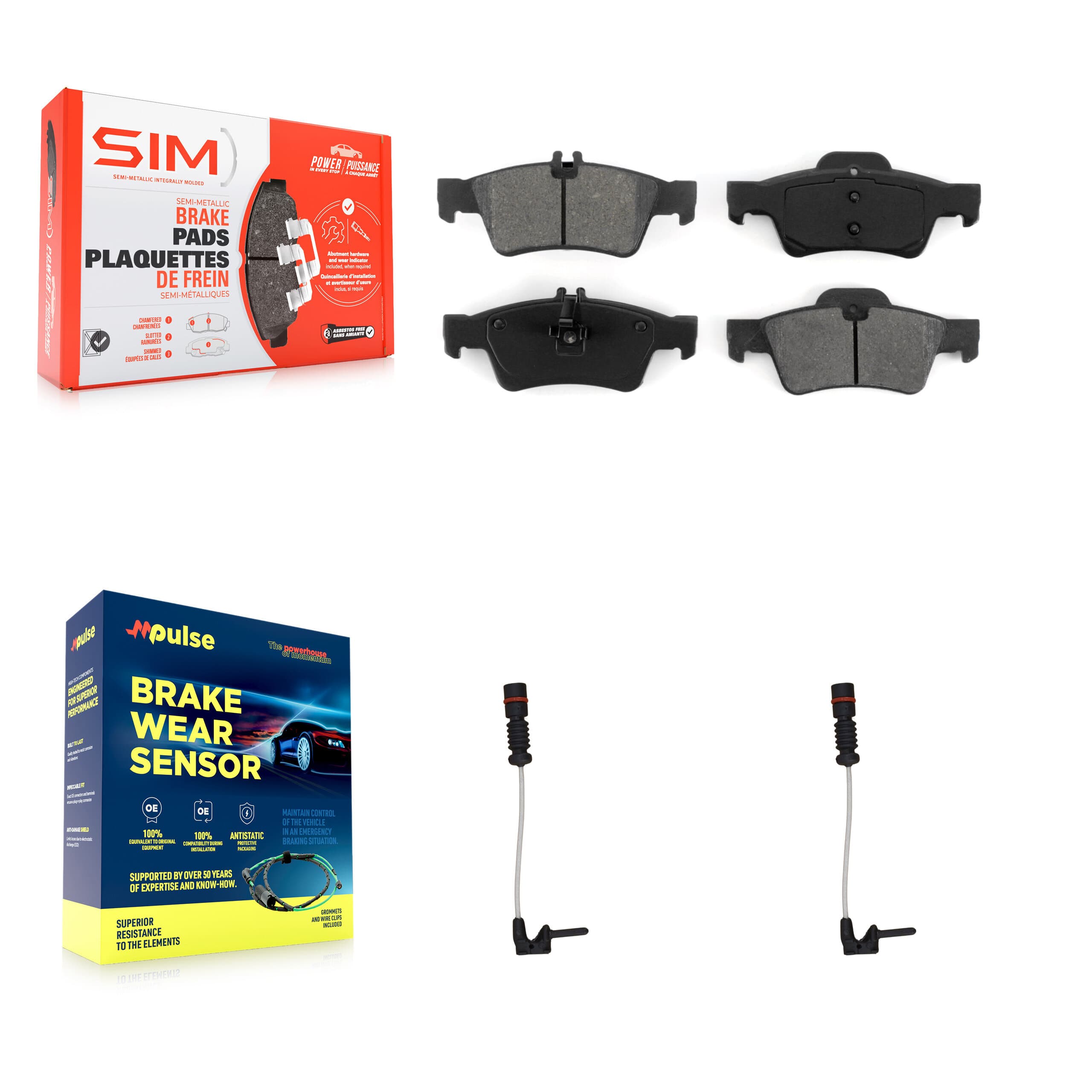 SIM - KSW-100619 - Rear Disc Brake Pad Kits image 1