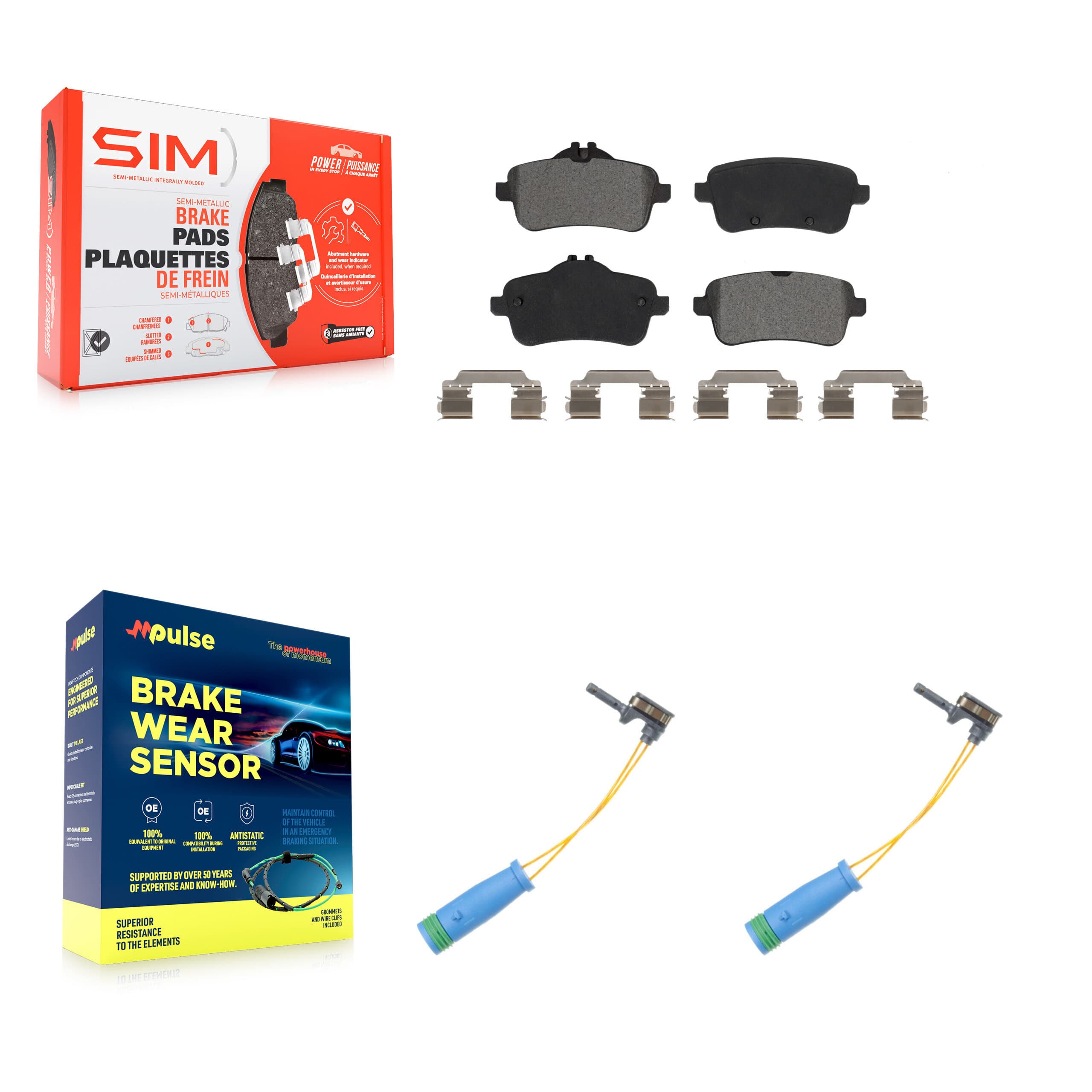 SIM - KSW-100657 - Rear Disc Brake Pad Kits image 1