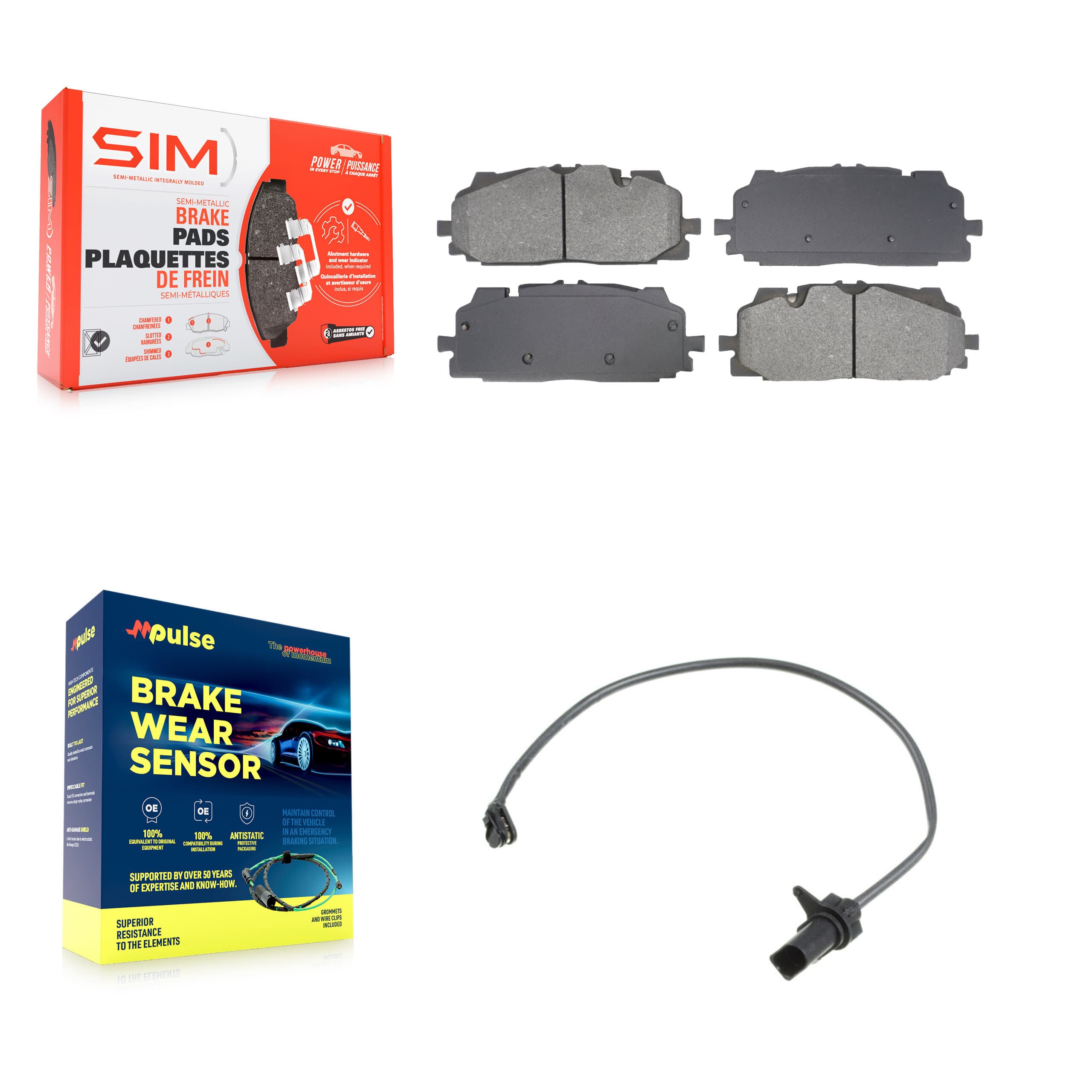 SIM - KSW-100710 - Front Disc Brake Pad Kits image 1