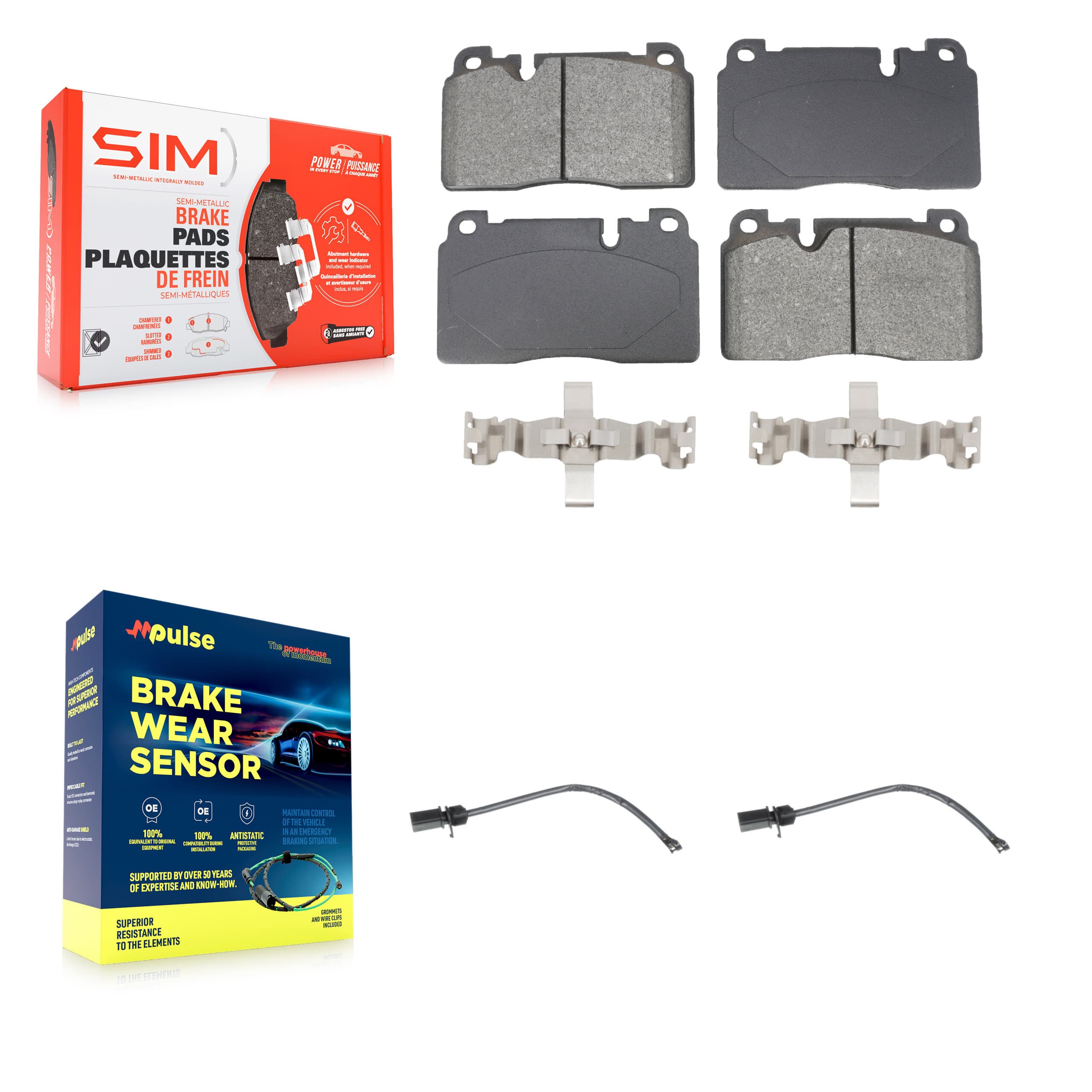 SIM - KSW-100753 - Front Disc Brake Pad Kits image 1