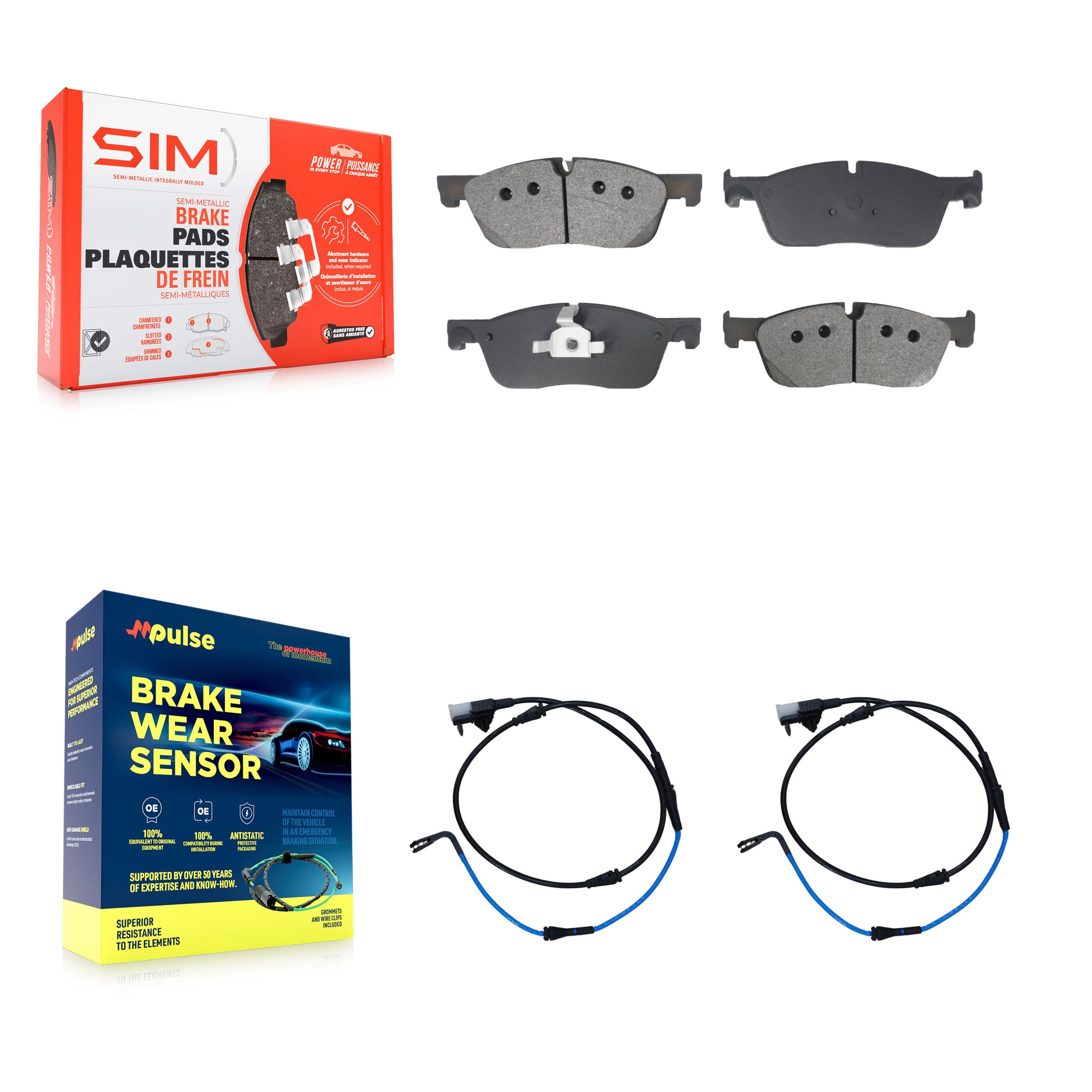 SIM - KSW-100773 - Front Disc Brake Pad Kits image 1
