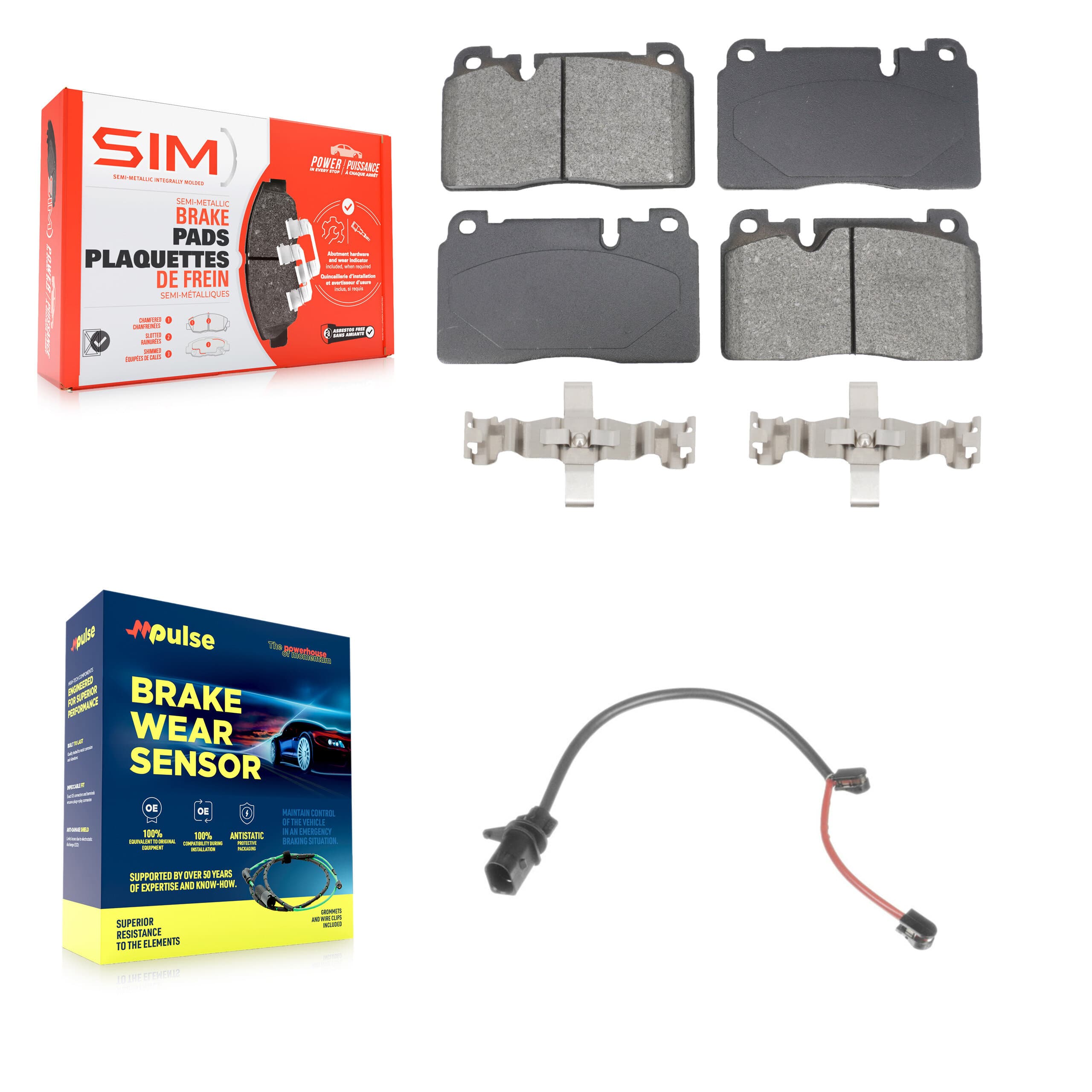 SIM - KSW-100777 - Front Disc Brake Pad Kits image 1