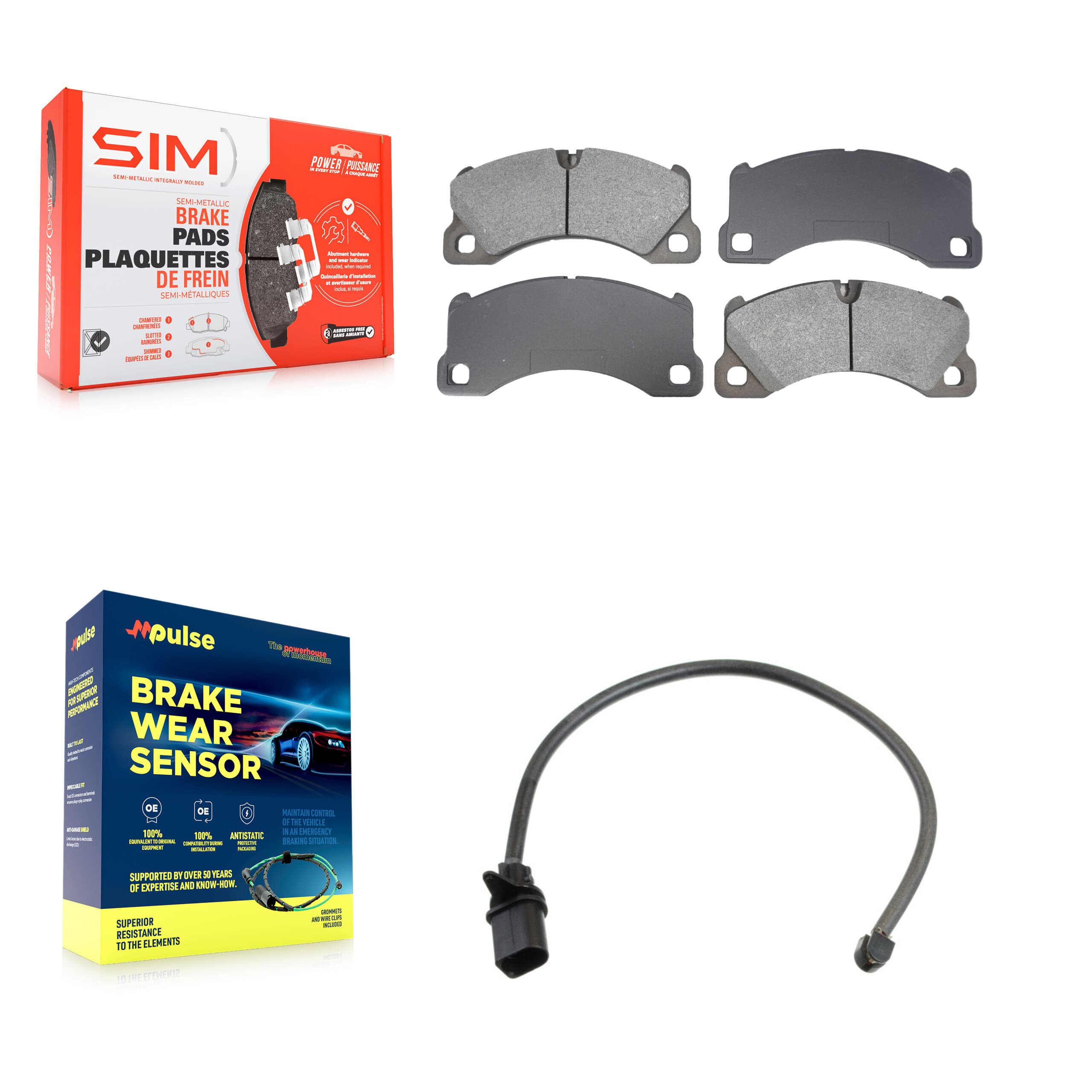 SIM - KSW-100785 - Front Disc Brake Pad Kits image 1