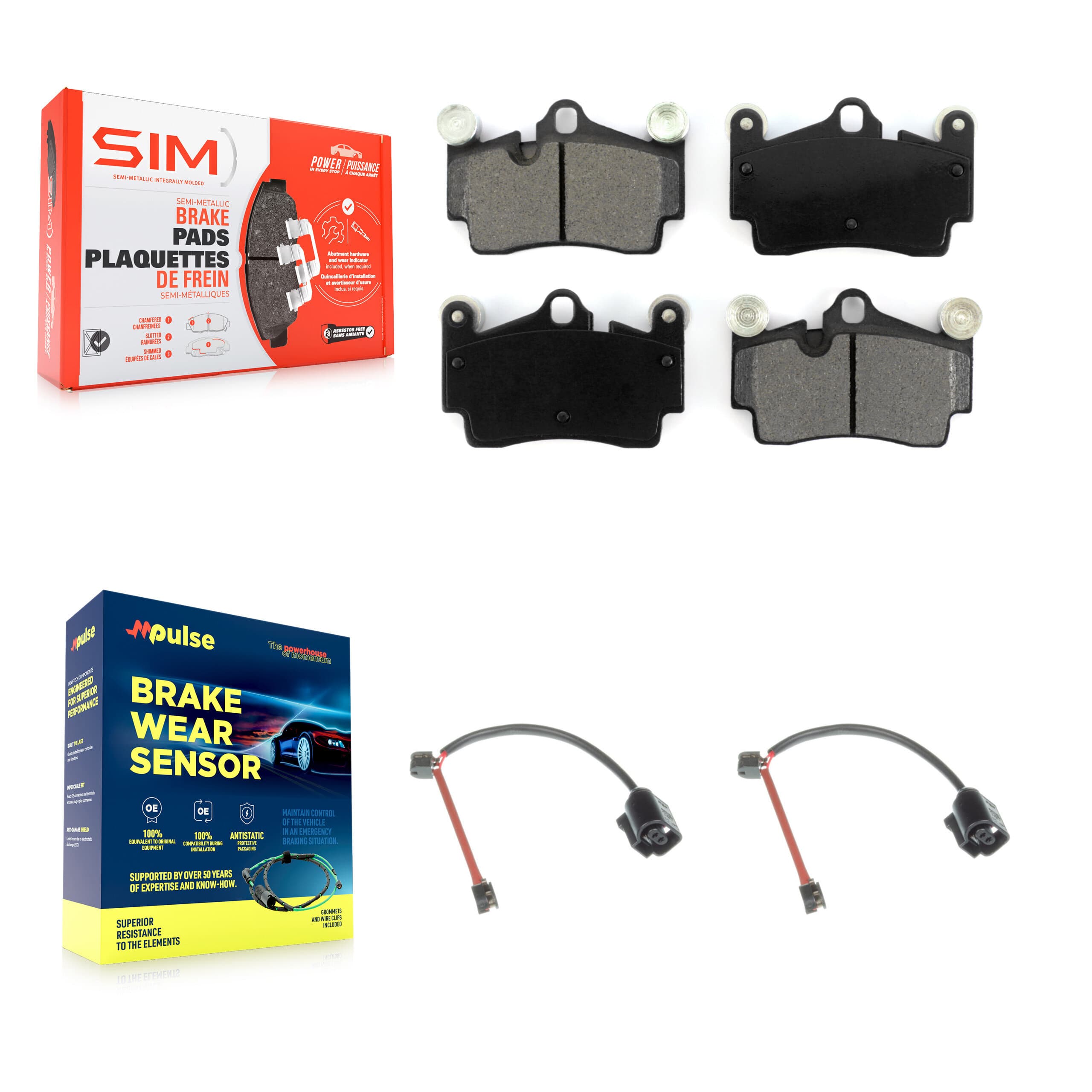 SIM - KSW-100809 - Rear Disc Brake Pad Kits image 1