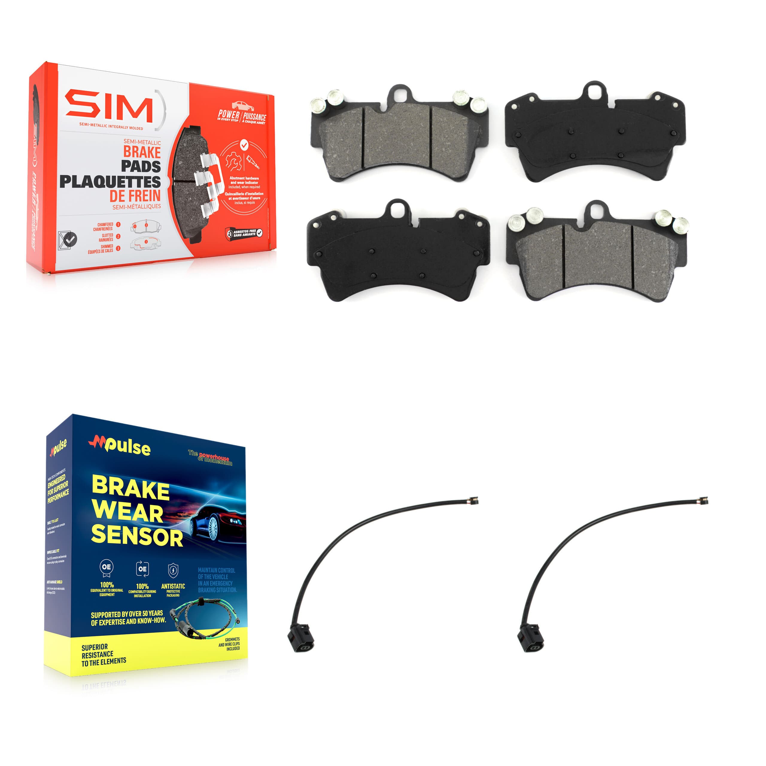 SIM - KSW-100849 - Front Disc Brake Pad Kits image 1