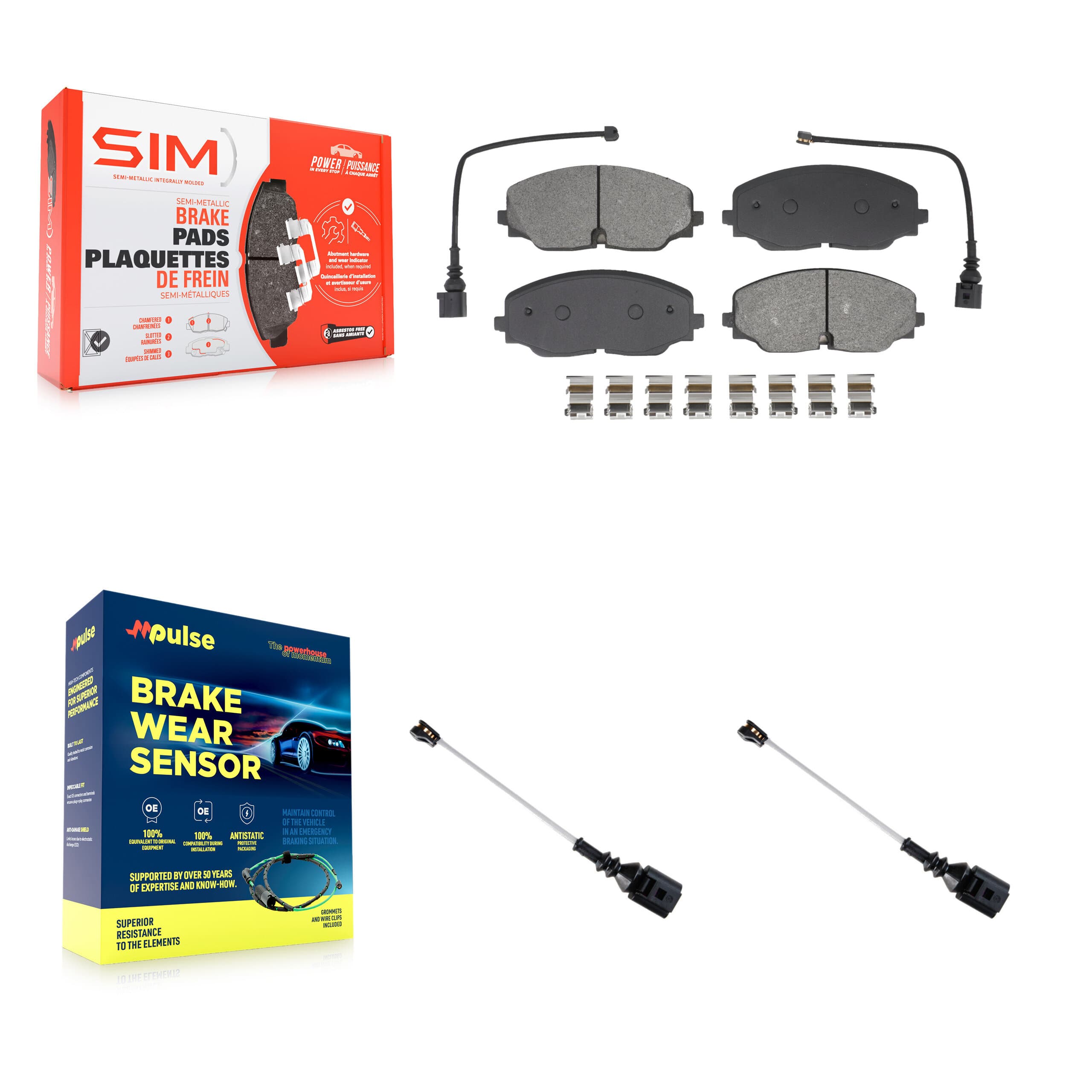 SIM - KSW-100918 - Front Disc Brake Pad Kits image 1