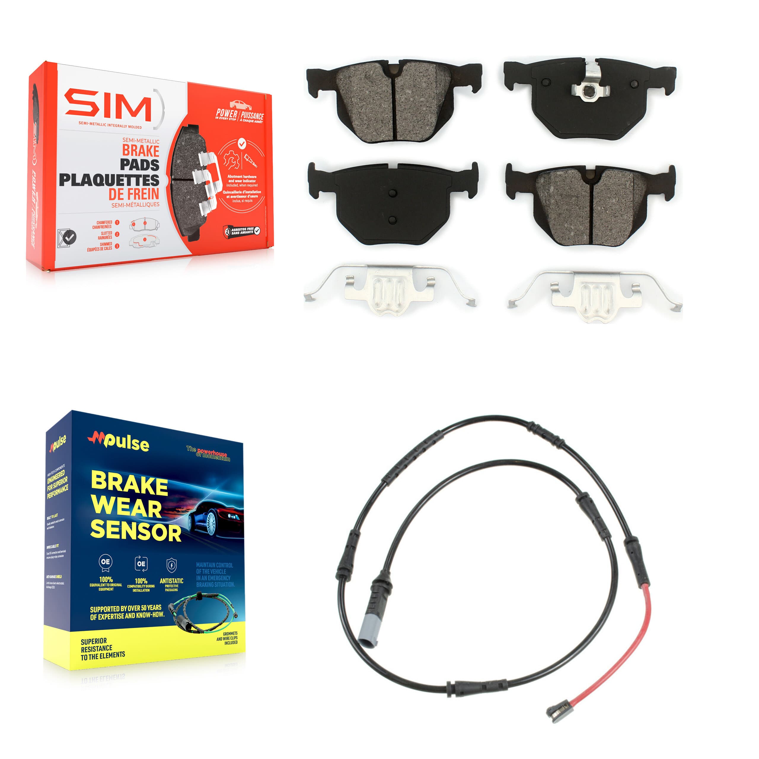 SIM - KSW-100923 - Rear Disc Brake Pad Kits image 1