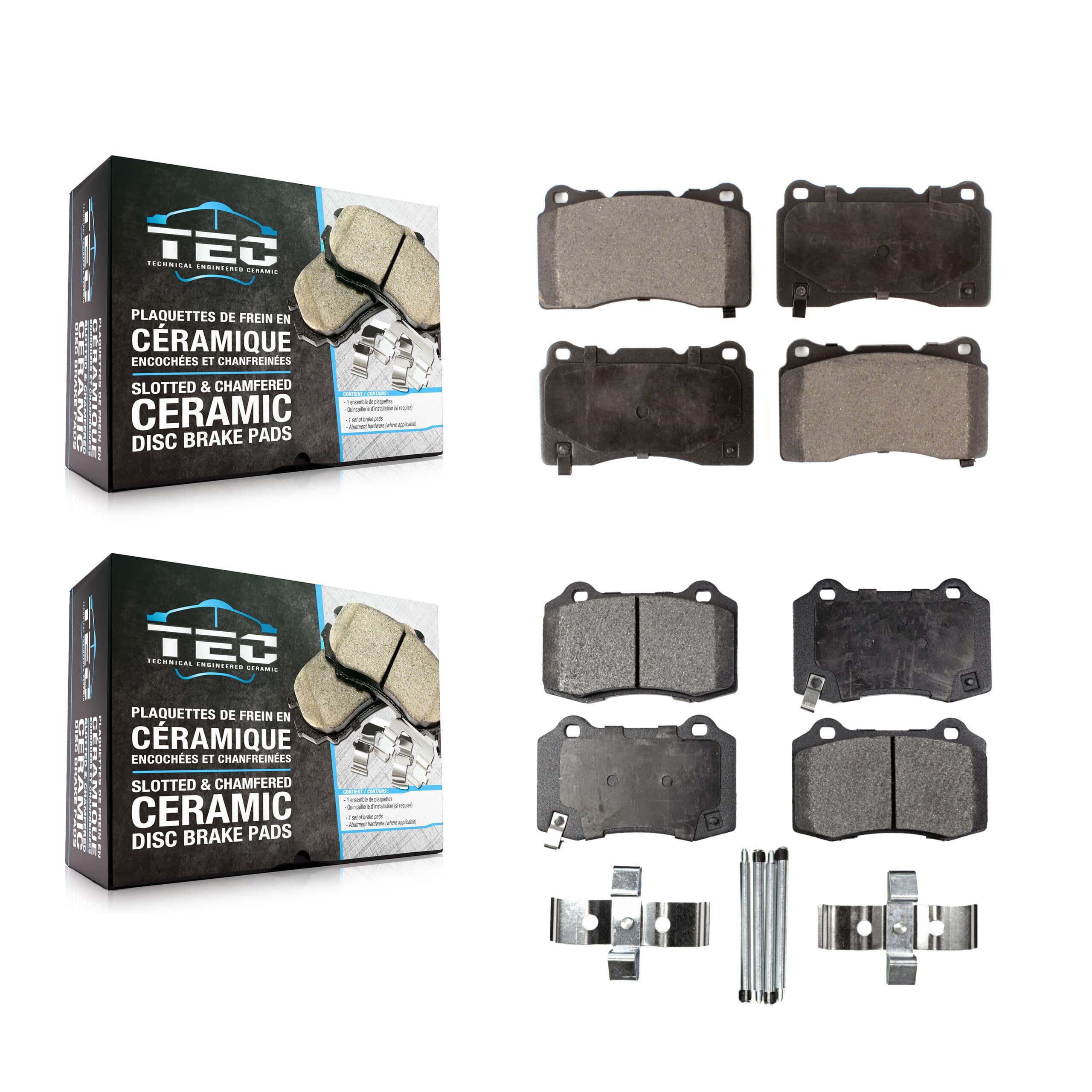 TEC - KTC-100001 - Front and Rear Disc Brake Pad Kits image 1