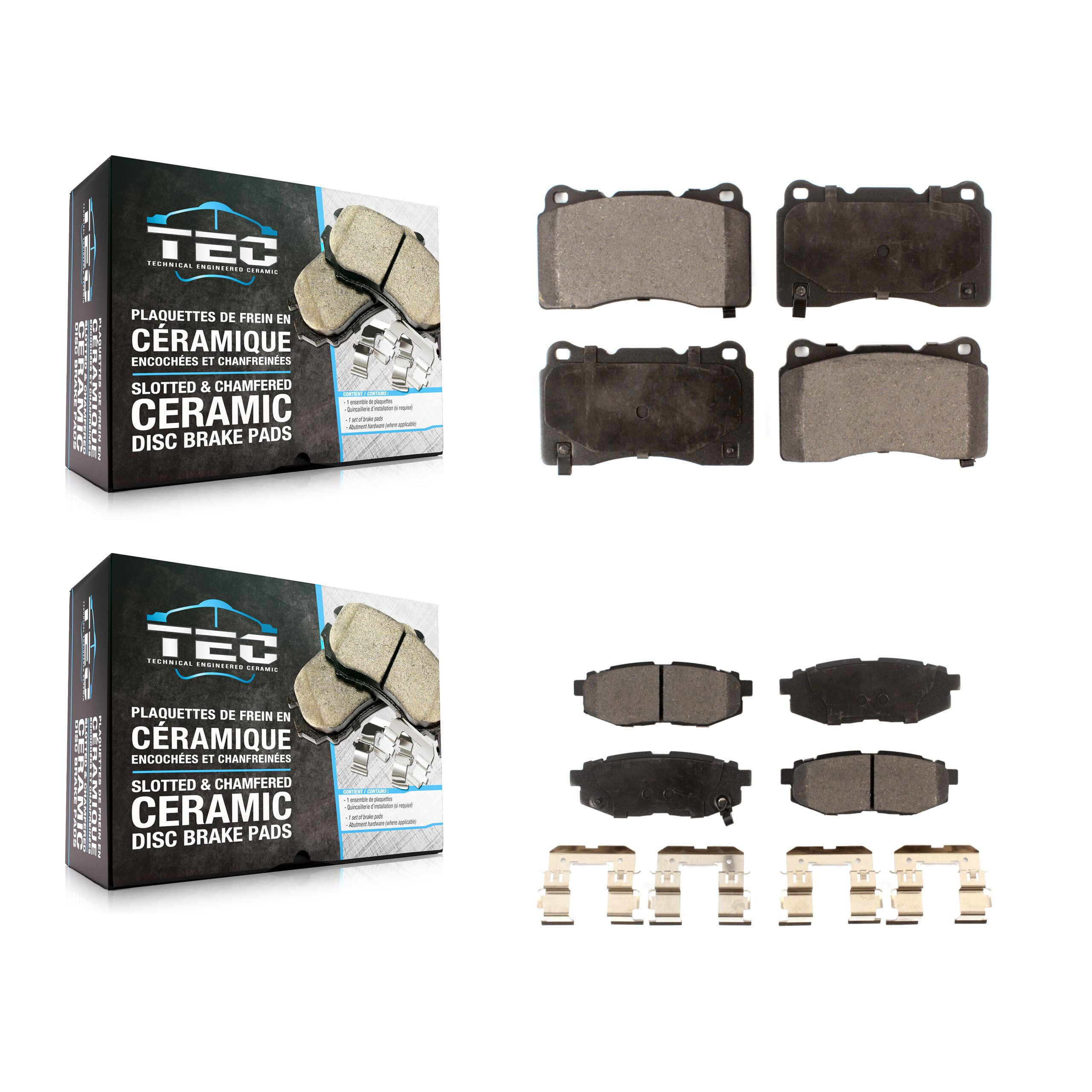 TEC - KTC-100004 - Front and Rear Disc Brake Pad Kits image 1