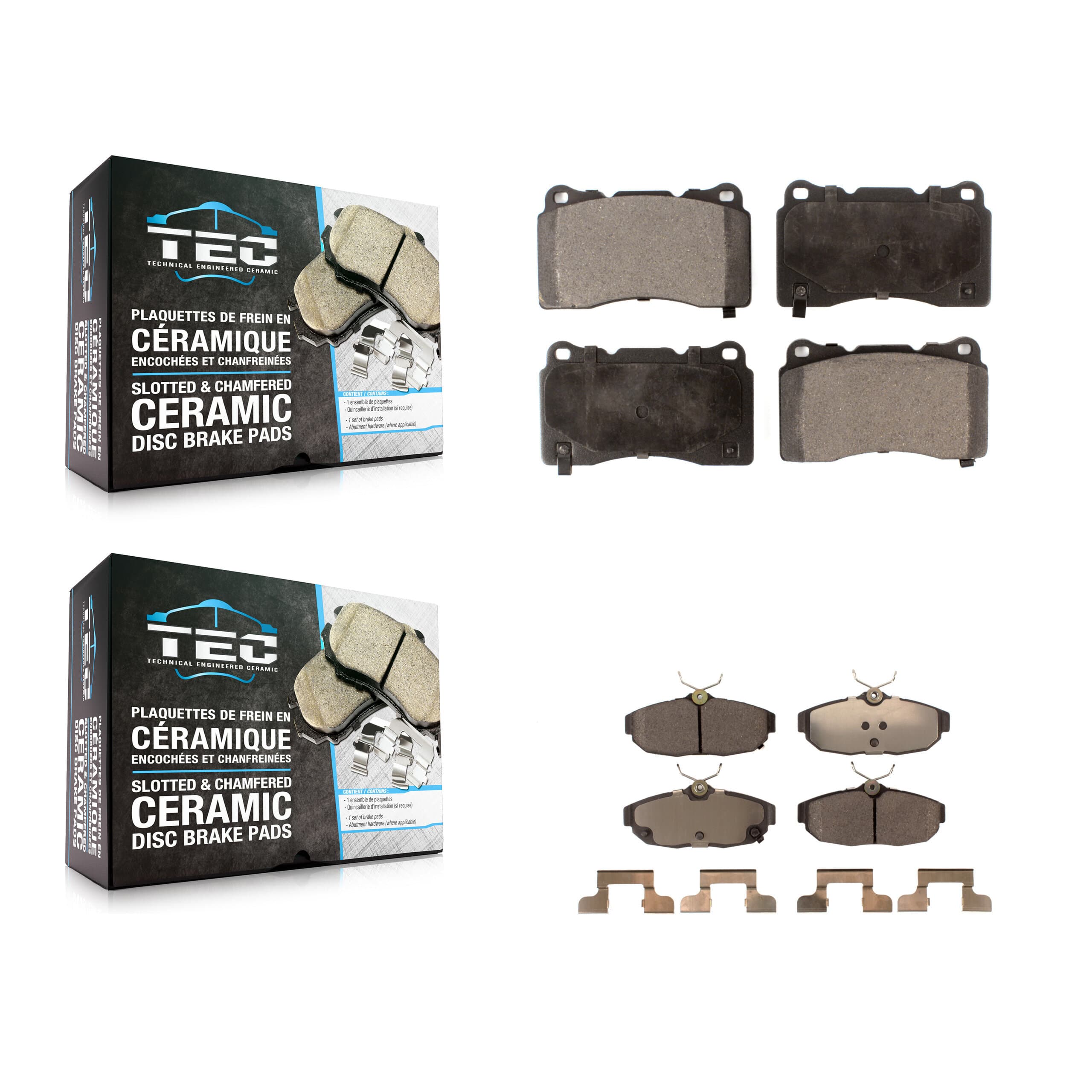 TEC - KTC-100009 - Front and Rear Disc Brake Pad Kits image 1